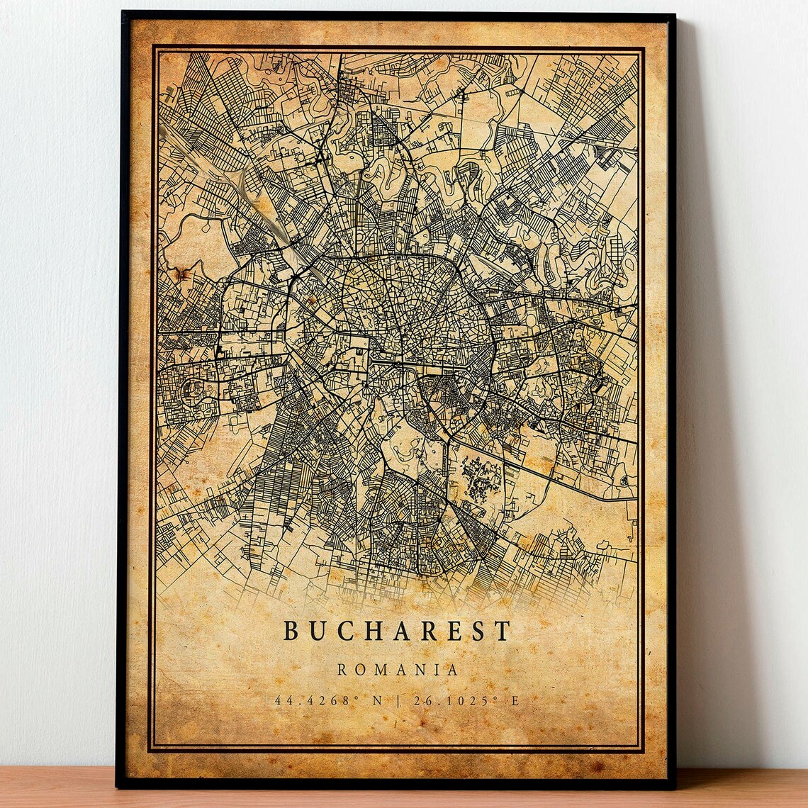 Bucharest Vintage Map Poster, Antique Rustic Travel Print - Image 4