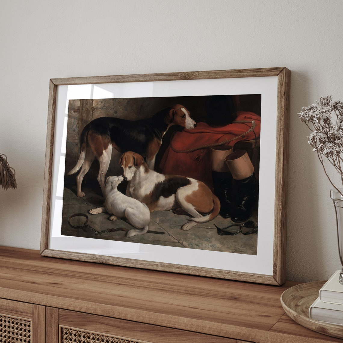 Vintage Dog Painting Antique Animal Wall Art Pet Lover Decor Unique Dog Portrait Oil Painting Reproduction C16 597 - Image 4