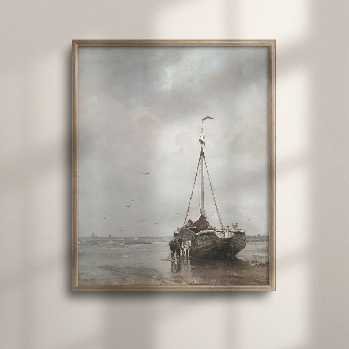 Sail Boat Vintage Nautical Fishing Decor Art Print