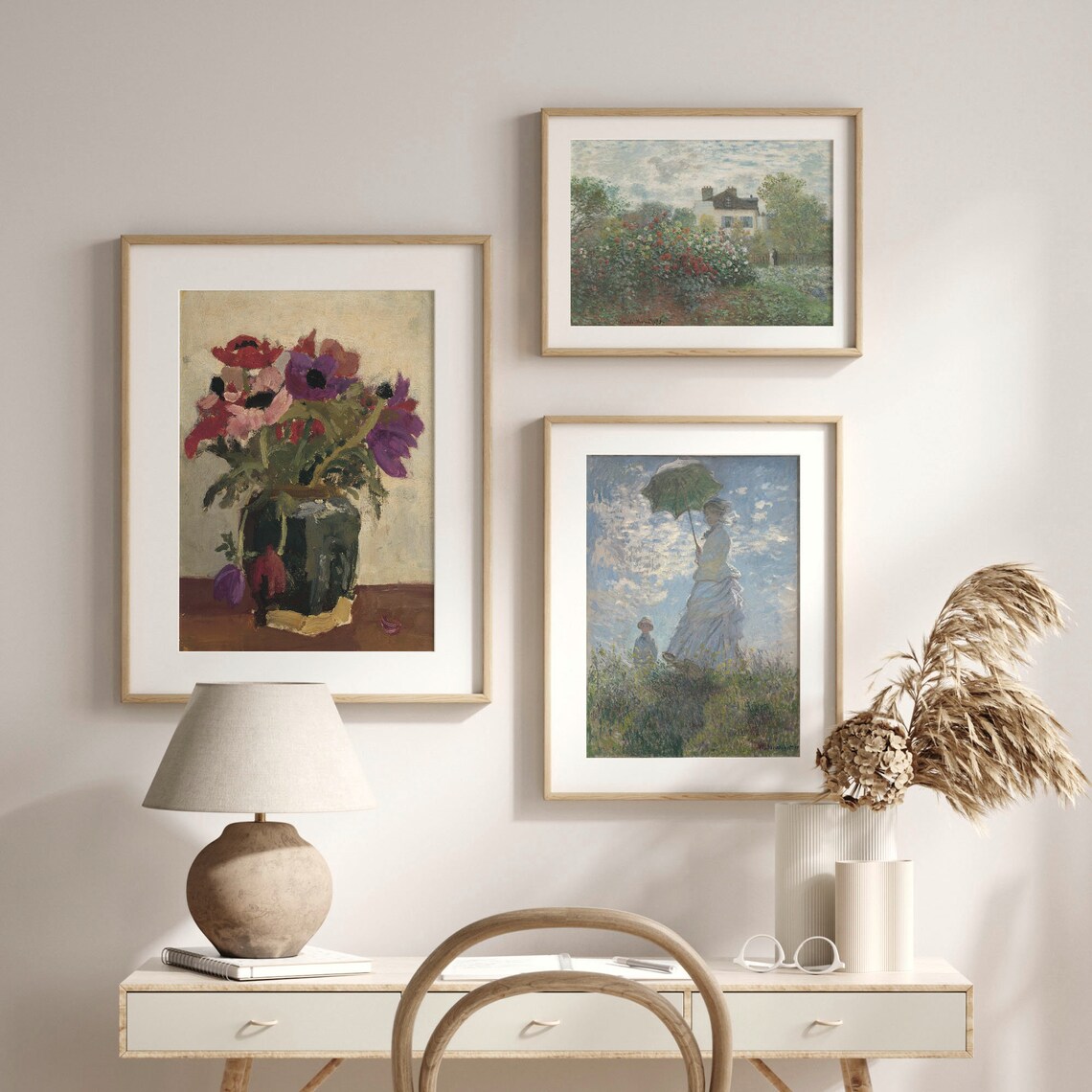 Vintage Floral Oil Painting Peonies Art Print - Image 2