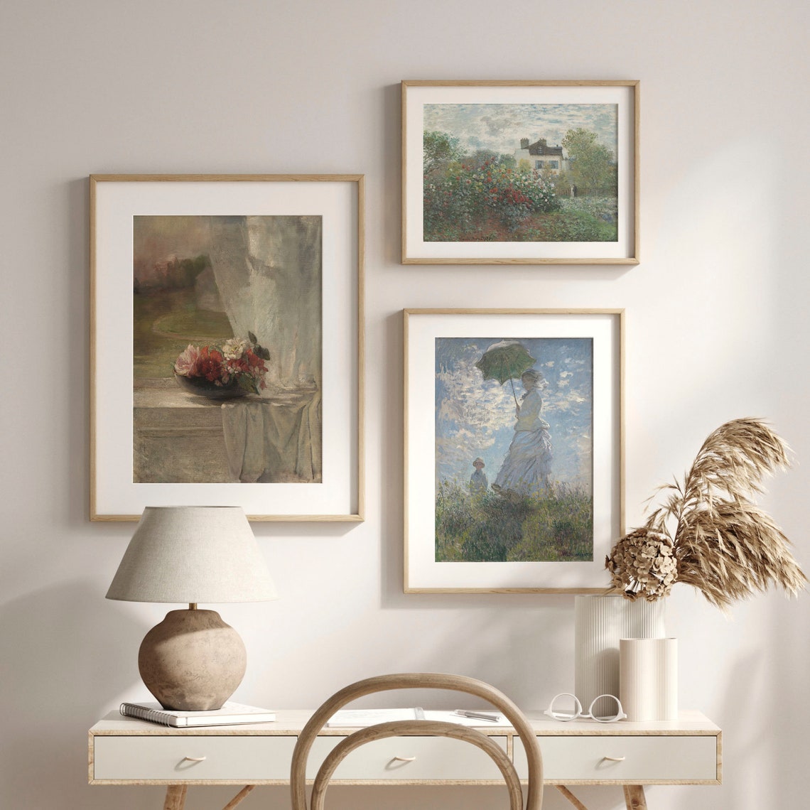Vintage Pink Roses Still Life Painting Antique Floral Art Oil Painting Reproduction Rose Bouquet Wall Decor C16 1128 - Image 2
