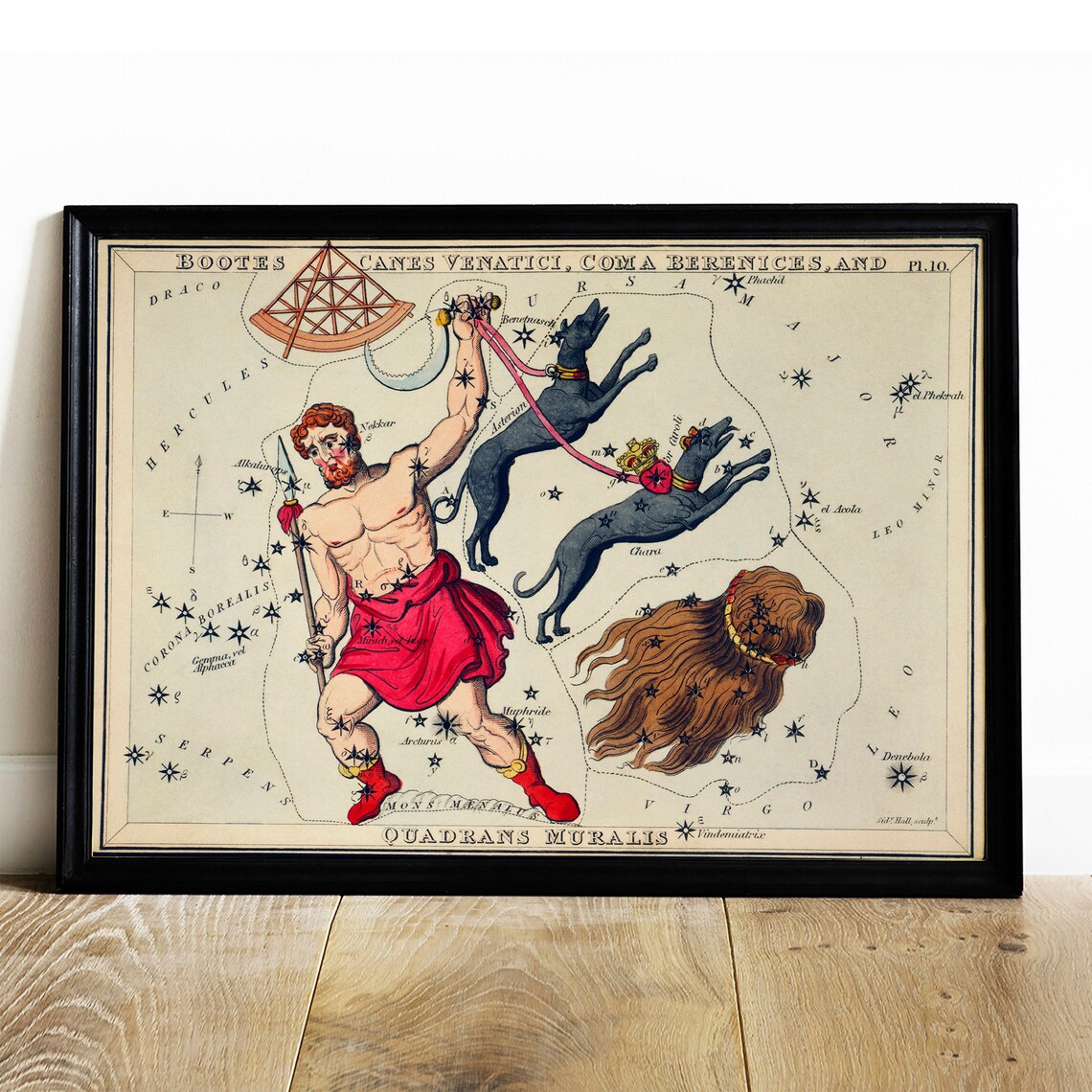 Bootes and Canes Venatici Vintage Space Poster