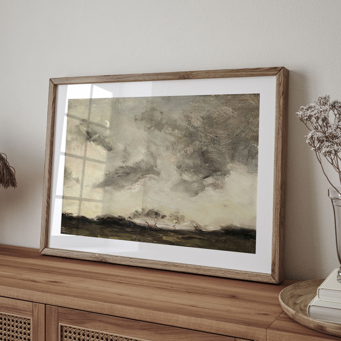 Antique Farmhouse Decor Vintage Landscape Art Print Country Meadow Painting Rustic Wall Art Vintage Oil Painting Reproduction C16 574 - Image 4