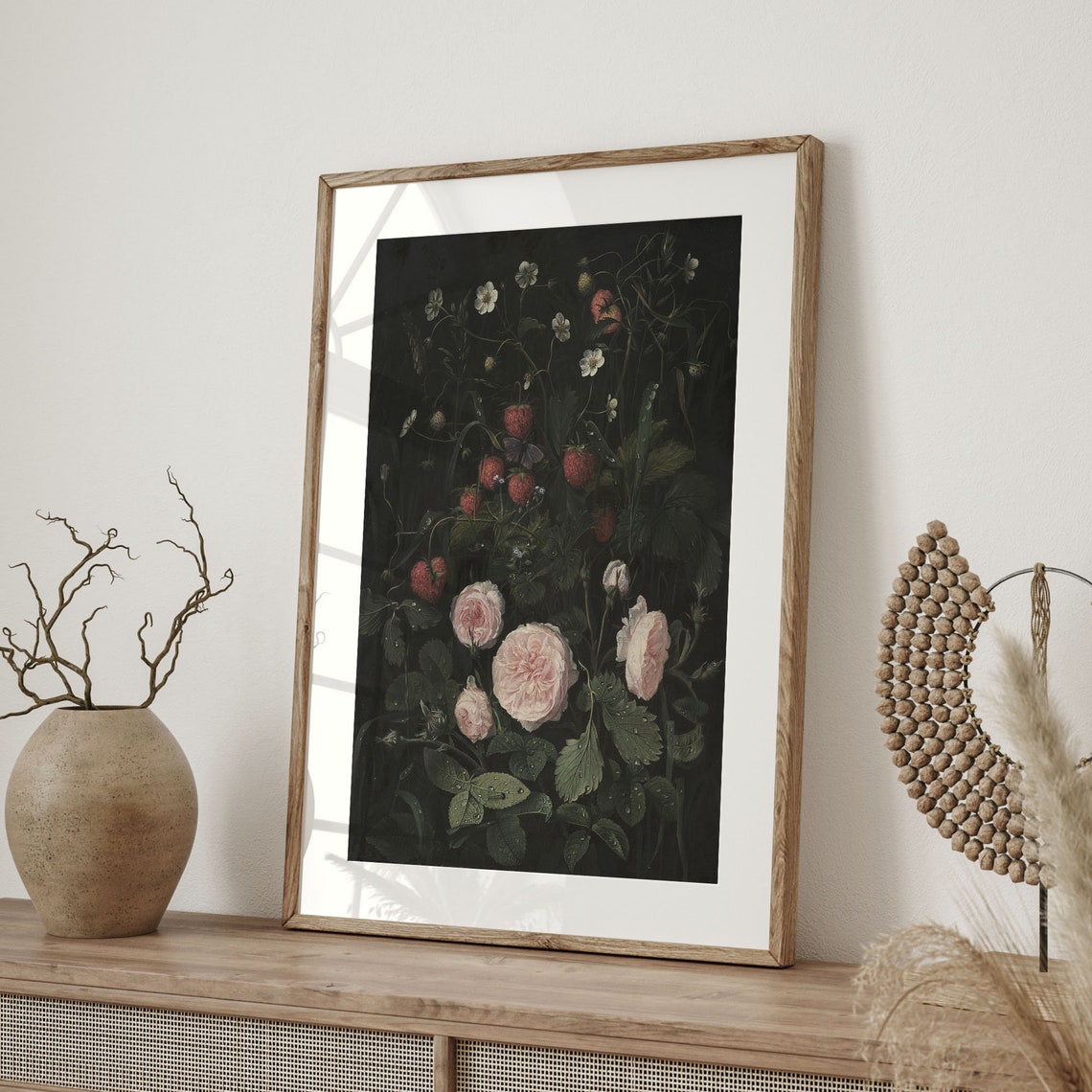 Vintage Still Life Roses Painting Floral Wall Art Home Decor Country Flower Oil Painting Autumn Roses C16 1324 - Image 4