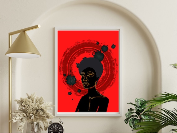 Target Art African Wall Art Black Empowermentblack Excellence Instant Art Feminine Wall Art Afro Art