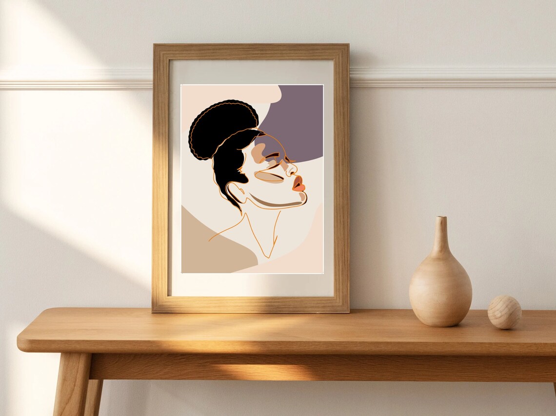 Puff African Wall Art Black Wall Art Art Instant Boho Wall Decor Melanin Art - Image 3