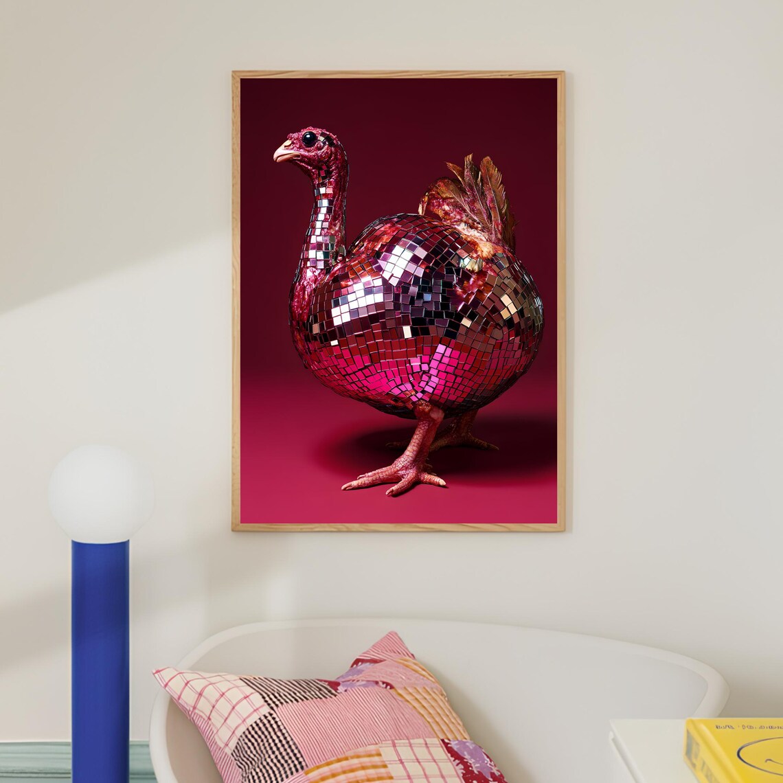 Disco Turkey Art Print, Thanksgiving Party Decor - Image 3