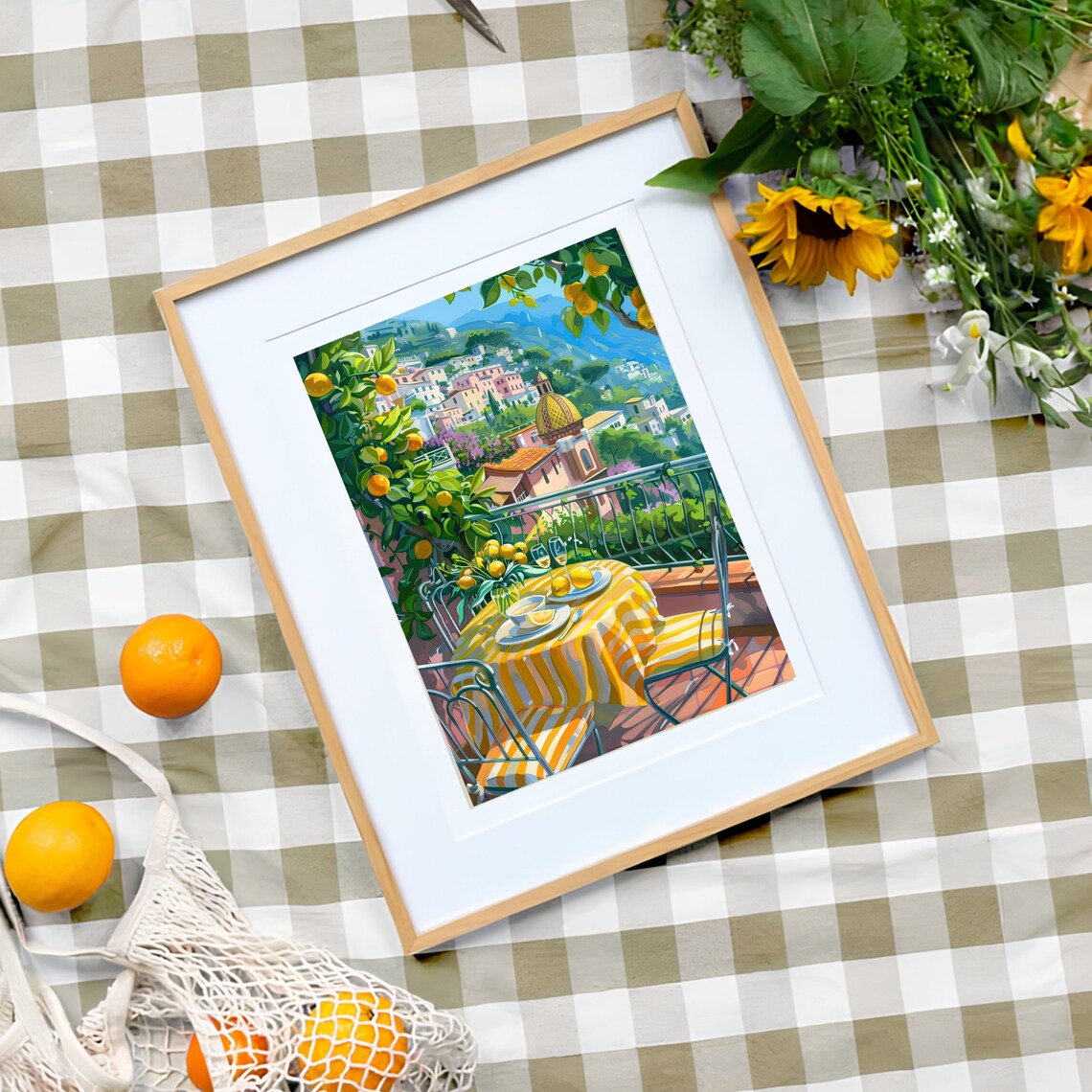 Amalfi Coast Illustration Travel Poster, Italy Print - Image 3
