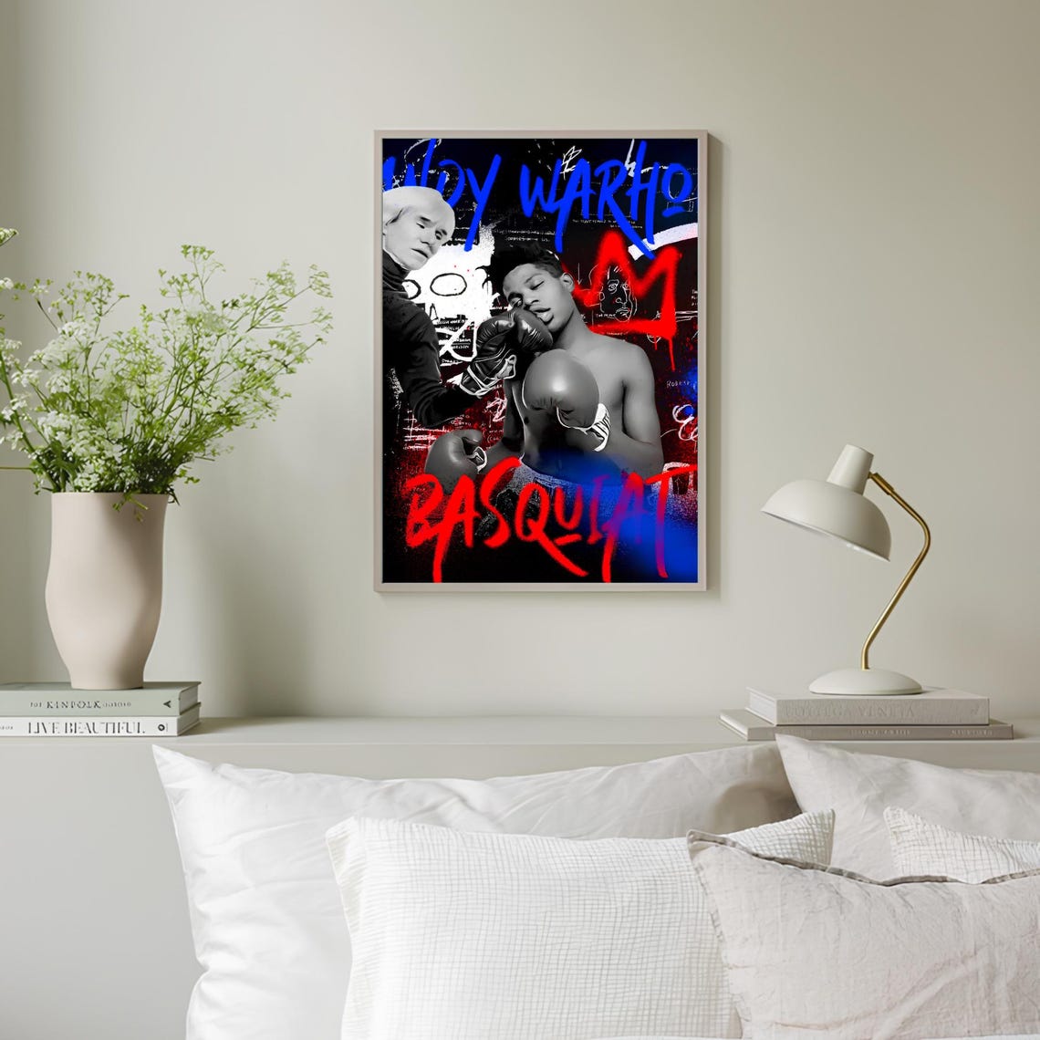 Jean-Michel Basquiat Andy Warhol Graffiti Boxer Pop Art Poster - Image 3