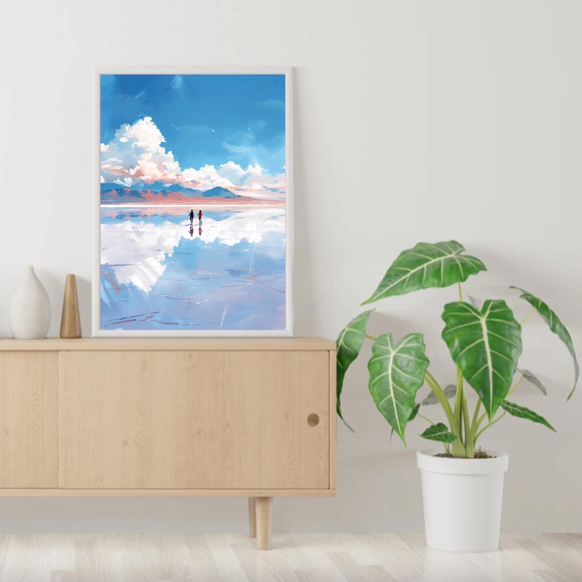 Bolivia Uyuni Salt Flats Mirror Reflection Sky Landscape Poster - Image 3
