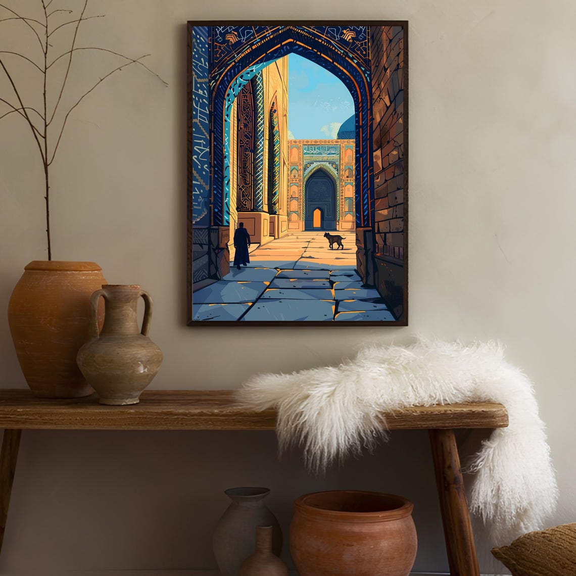 Samarkand Uzbekistan Blue Tile Archway Architecture Travel Poster - Image 2