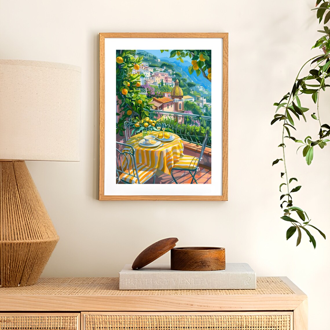 Amalfi Coast Illustration Travel Poster, Italy Print - Image 2
