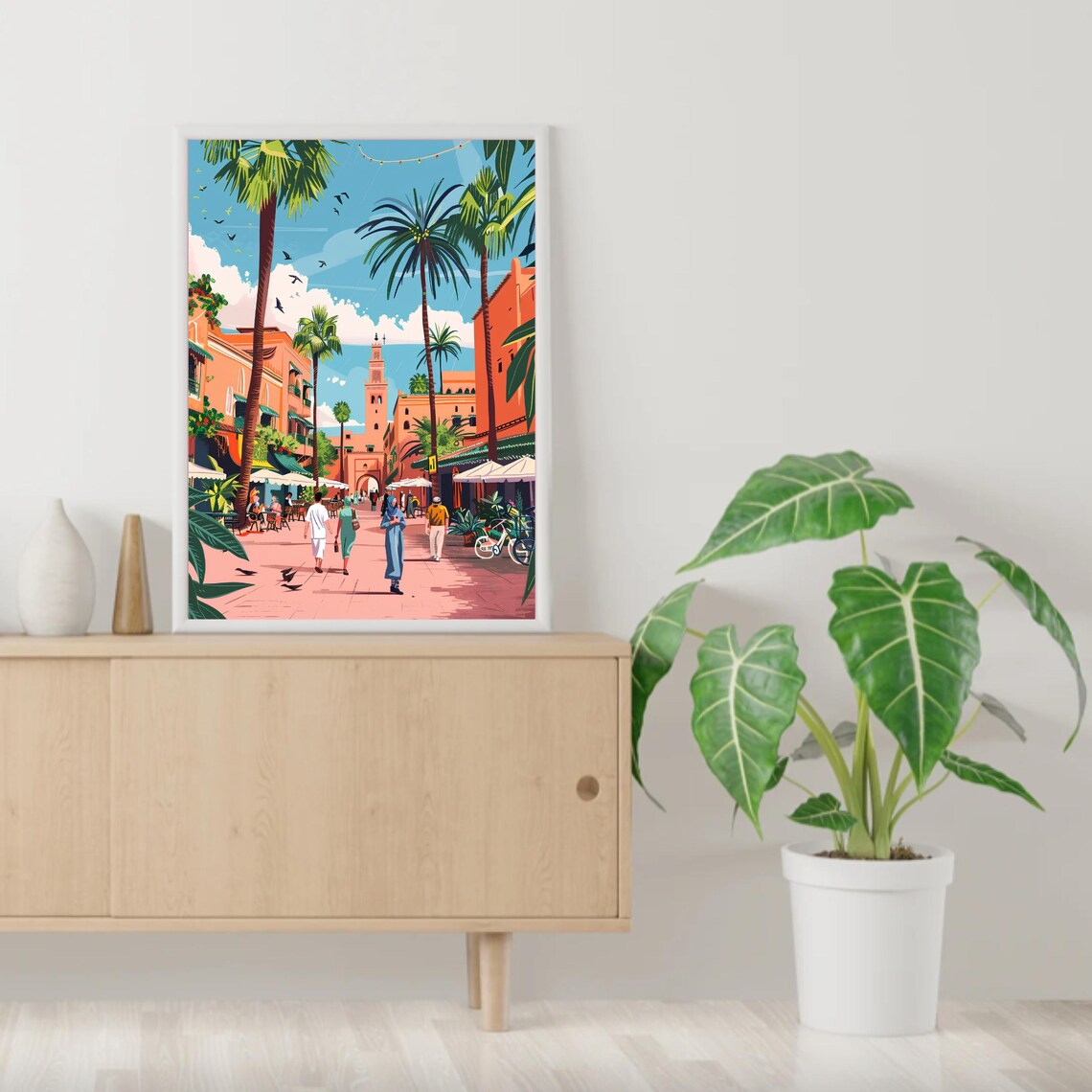 Morocco Travel Poster, Marrakech Illustration - Image 2