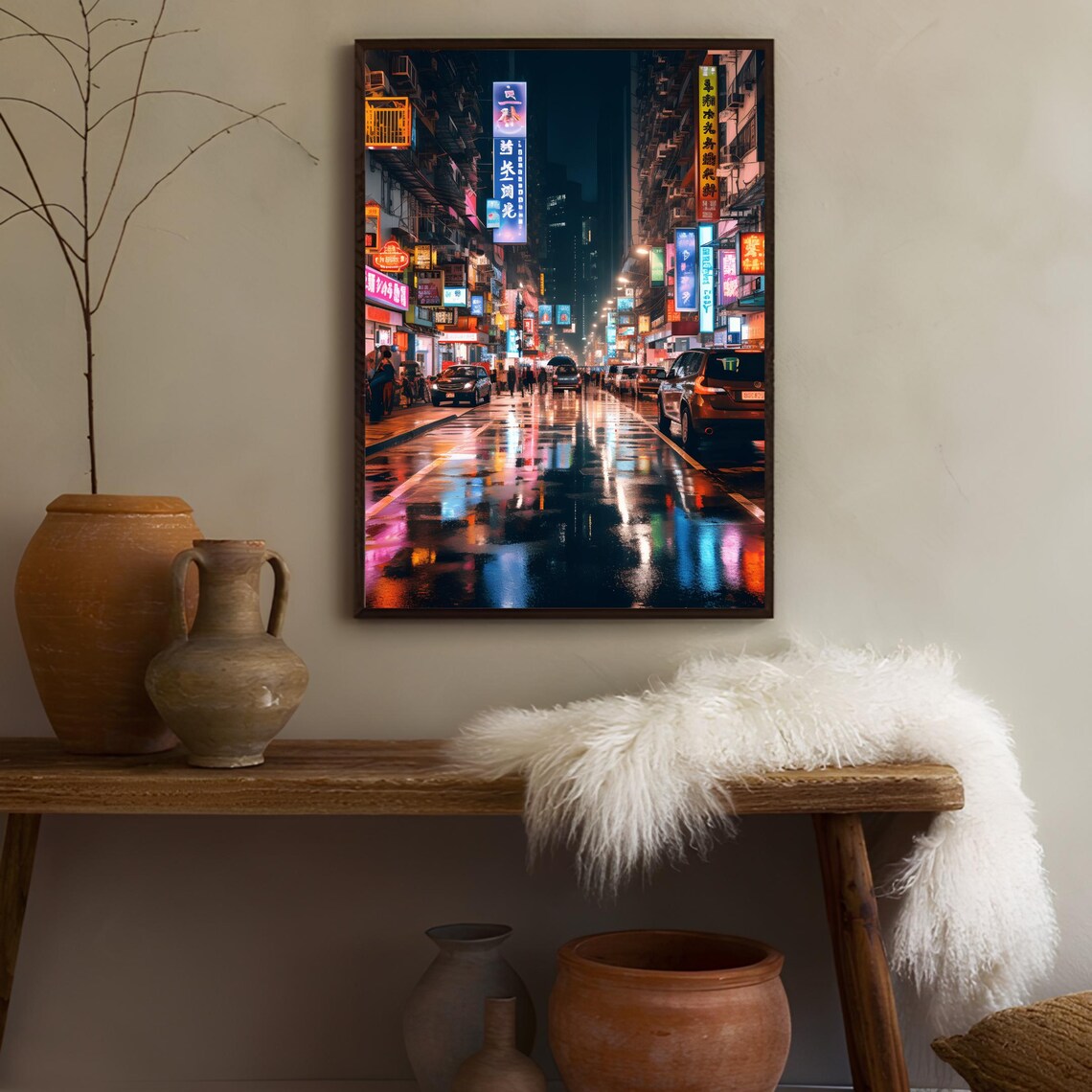 Hong Kong Skyline Travel Poster, China City View - Image 3