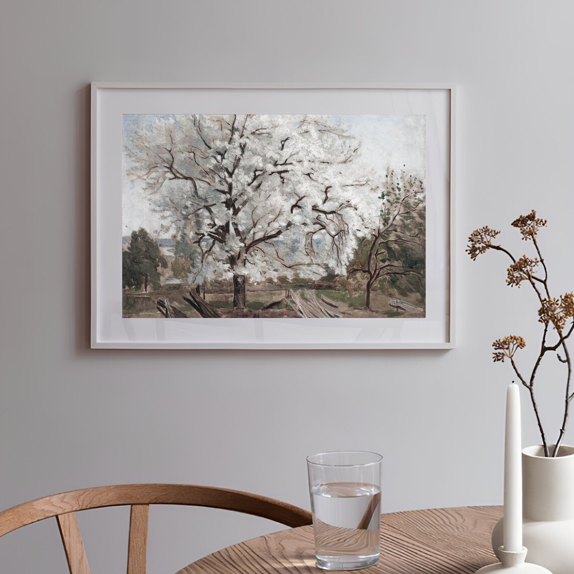 Vintage Meadow Landscape Print, Farmhouse Decor - Image 2