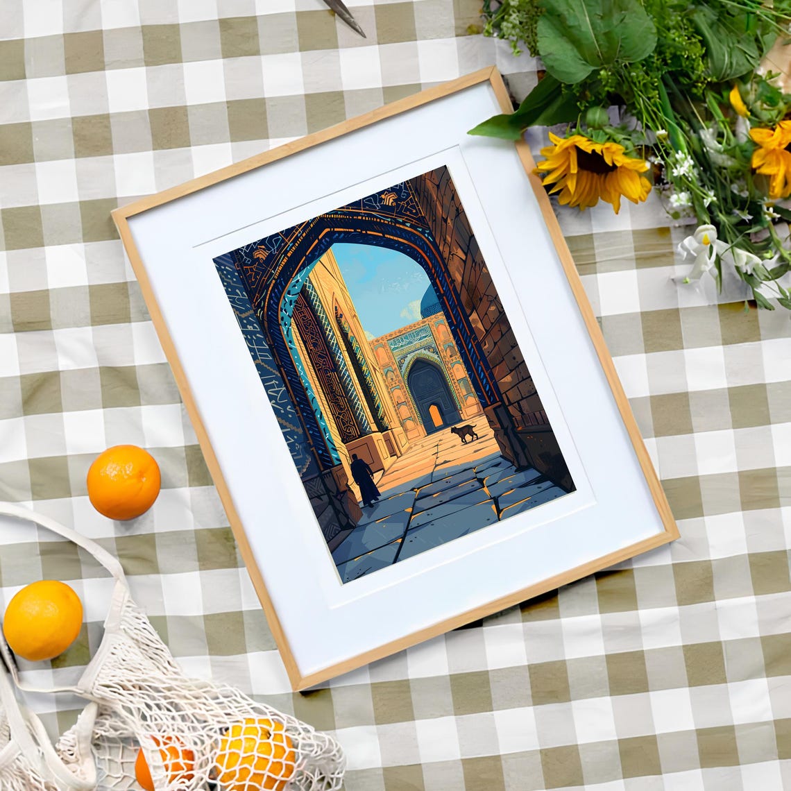 Samarkand Uzbekistan Blue Tile Archway Architecture Travel Poster - Image 3