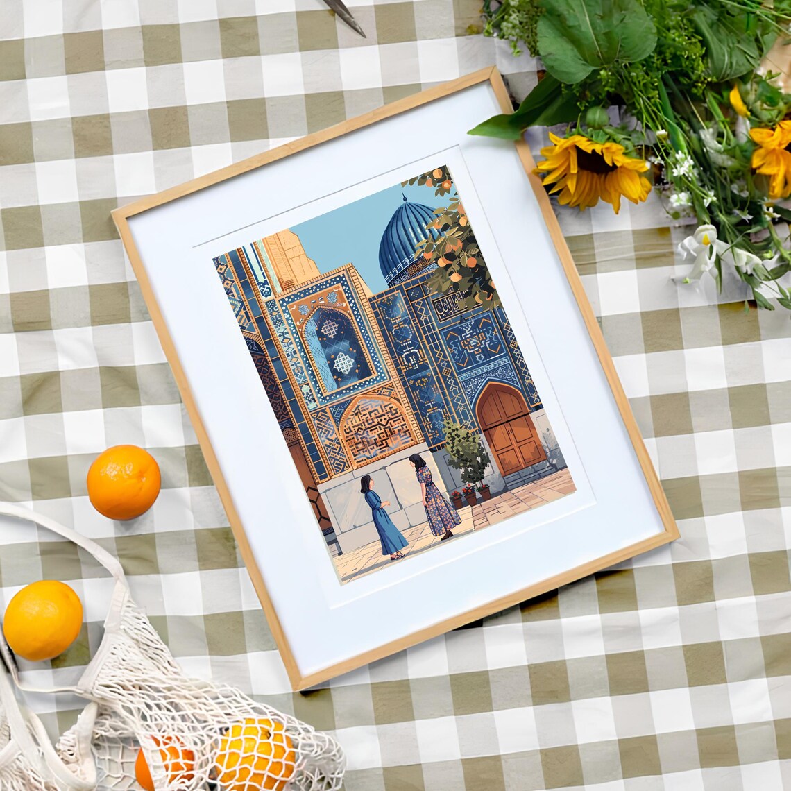Samarkand Illustration Travel Poster, Uzbekistan Print - Image 3