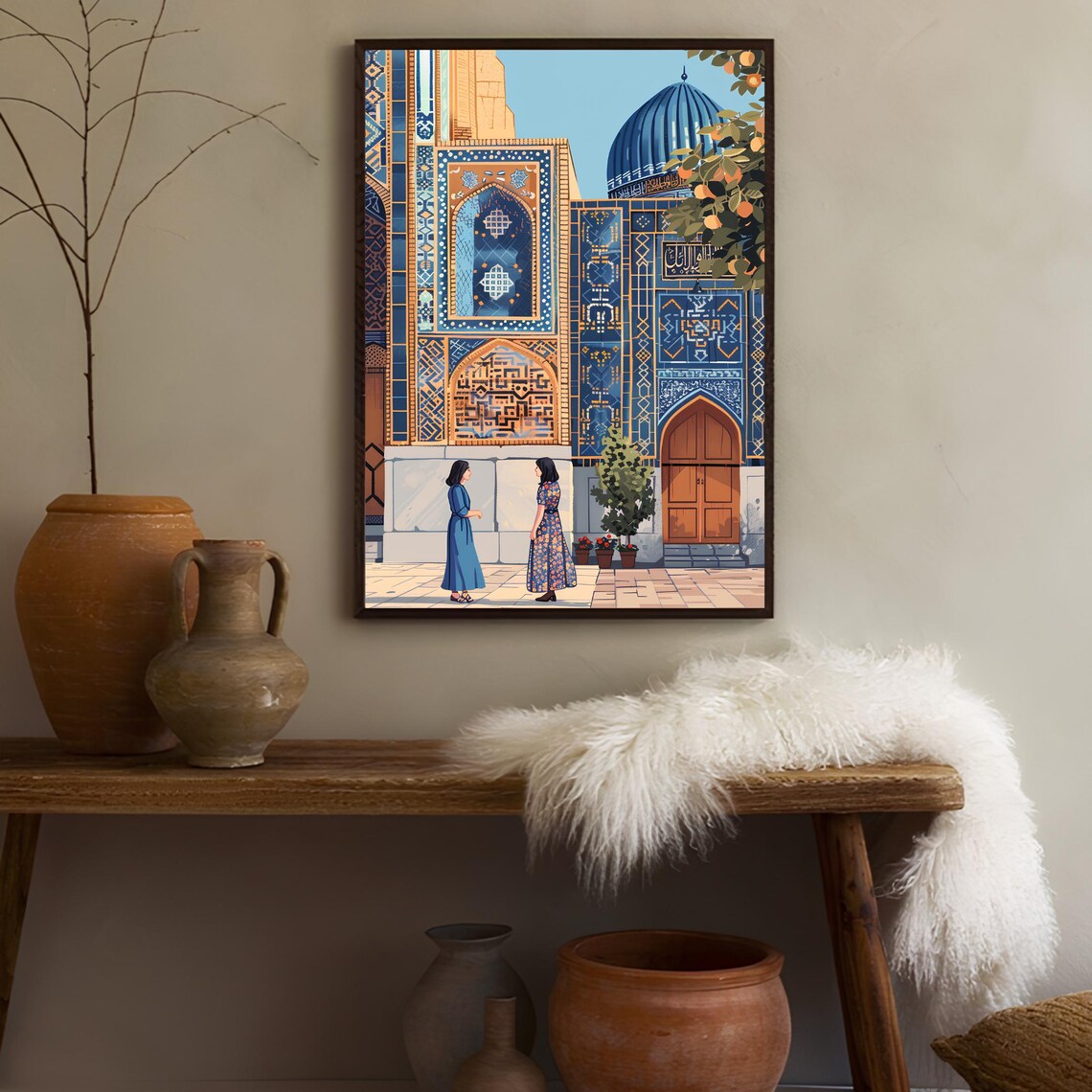 Samarkand Illustration Travel Poster, Uzbekistan Print - Image 2