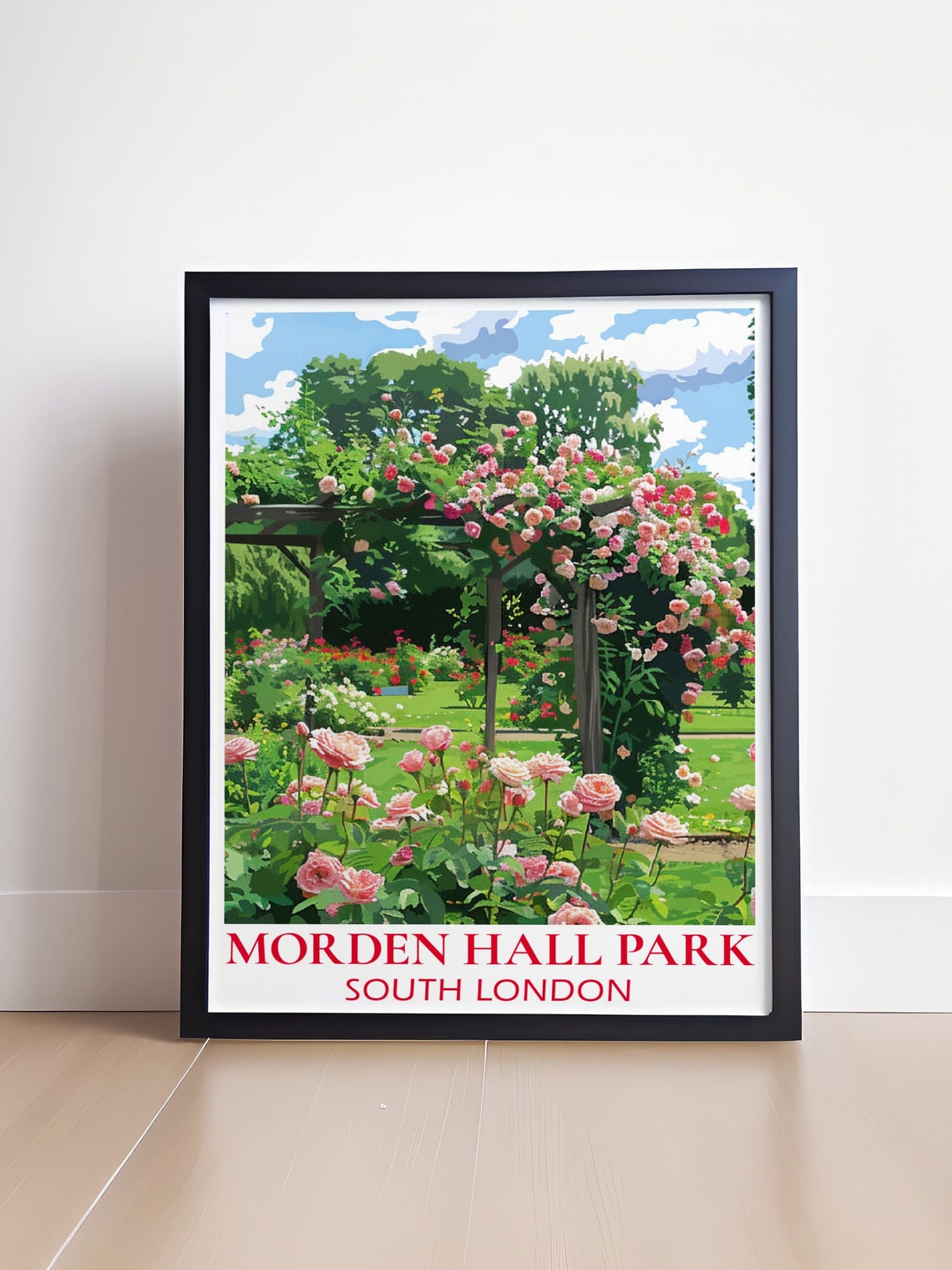 Morden Hall Park Rose Garden Pergola Summer Blooming Roses Poster - Image 4