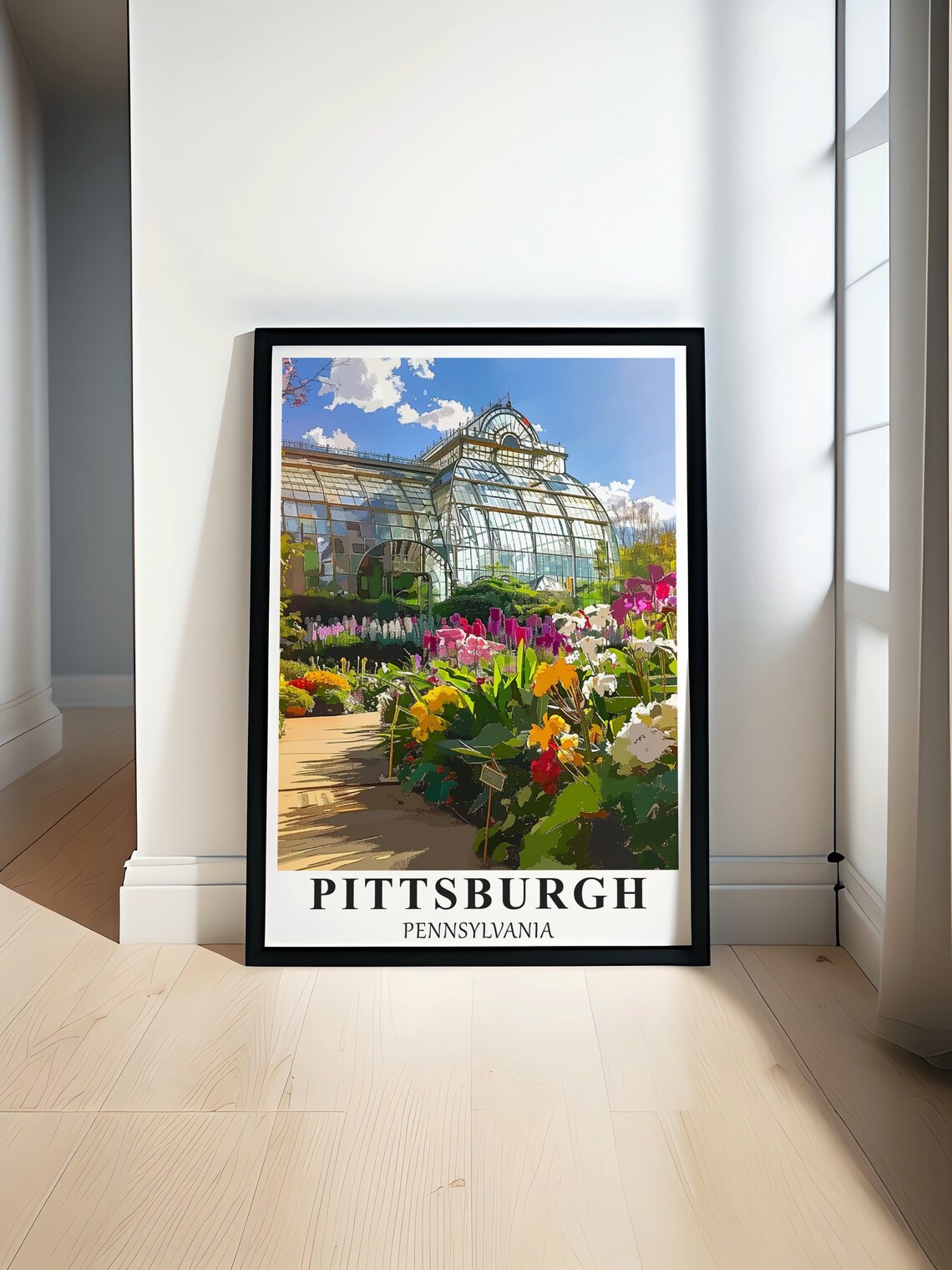 Pittsburgh Pennsylvania Phipps Conservatory Glasshouse Flower Poster