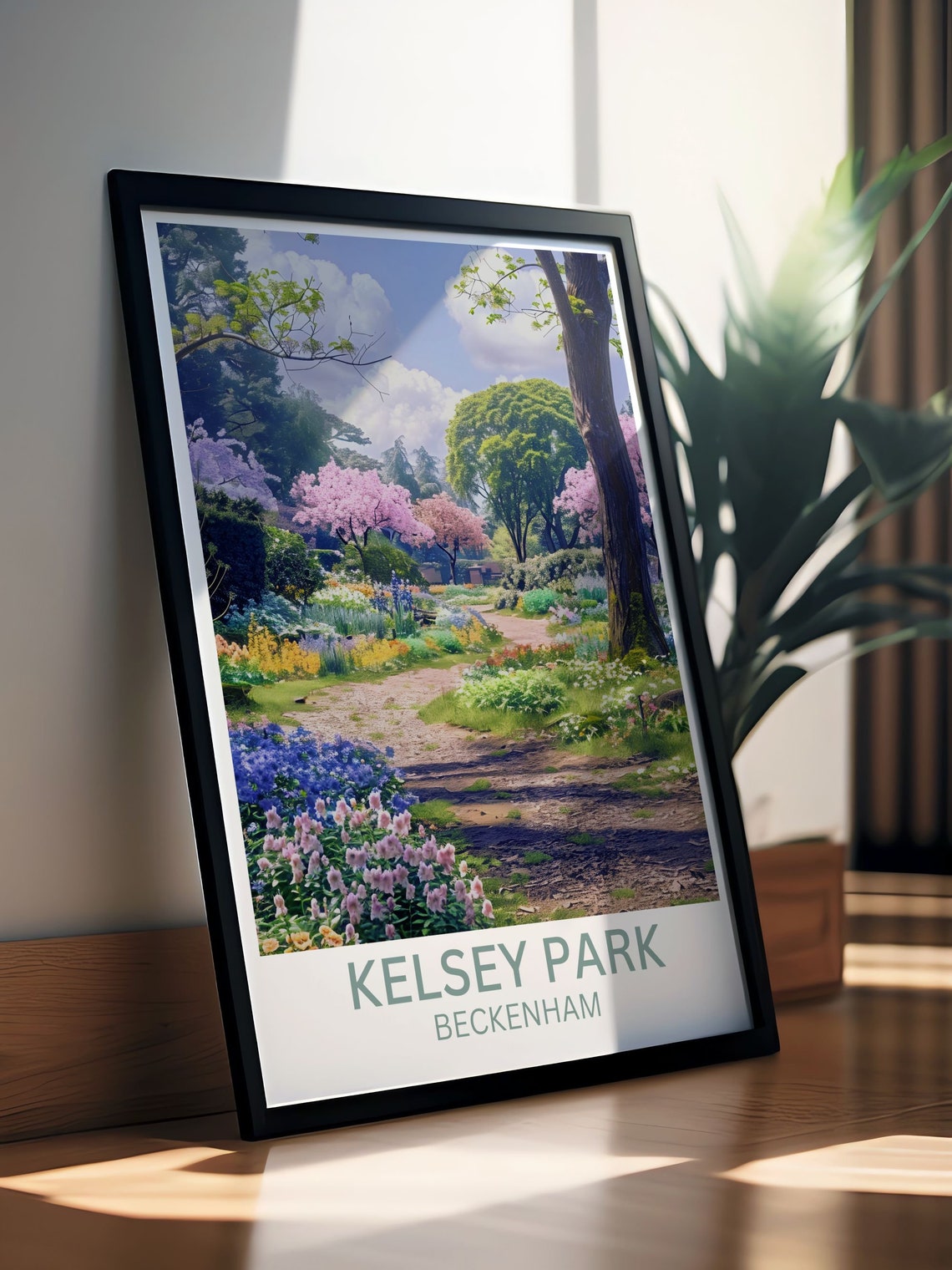 Kelsey Park Beckenham Spring Blossom Garden Path London Park Poster - Image 4