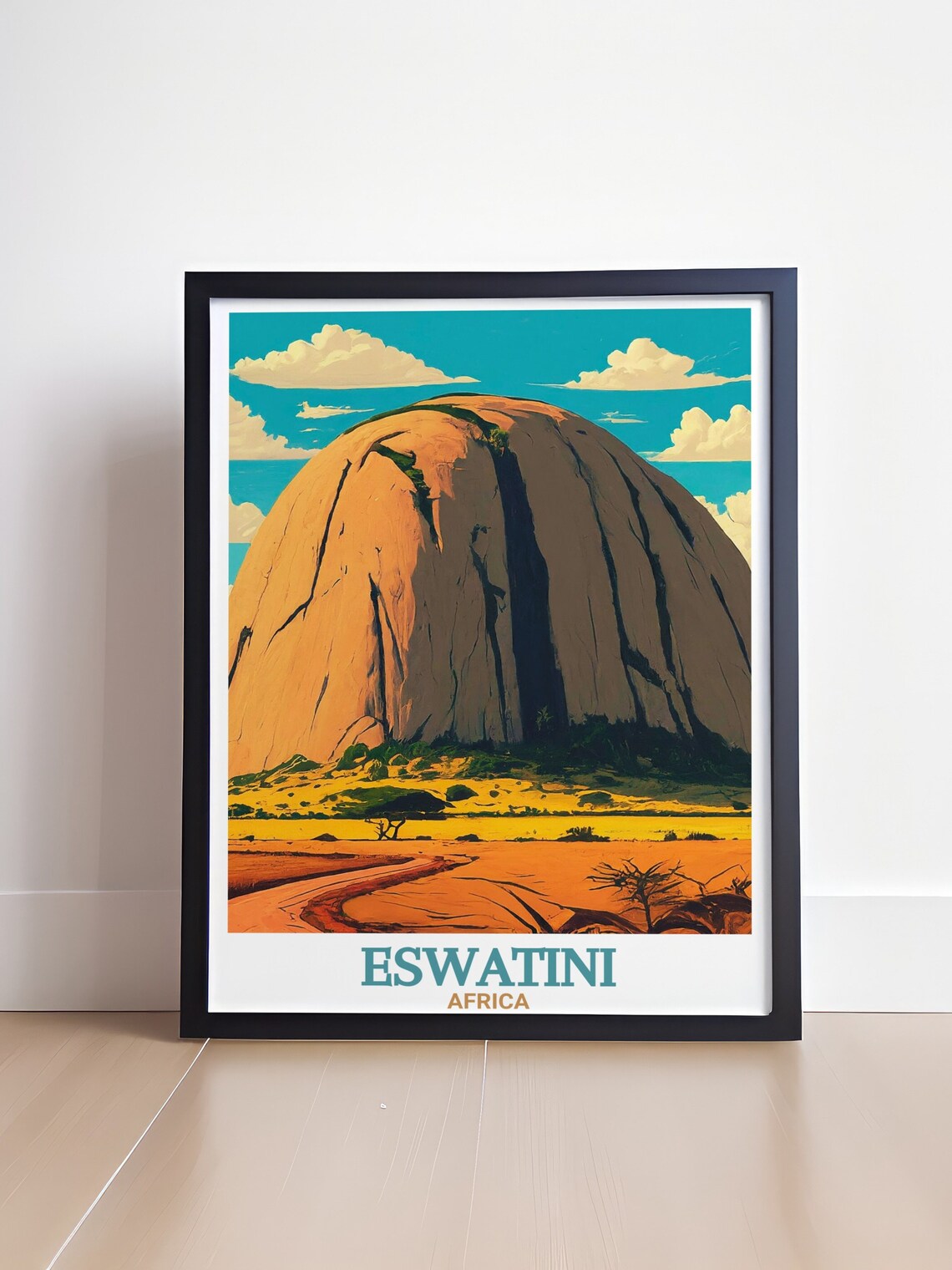 Eswatini Sibebe Rock Travel Poster, Wall Decor - Image 4