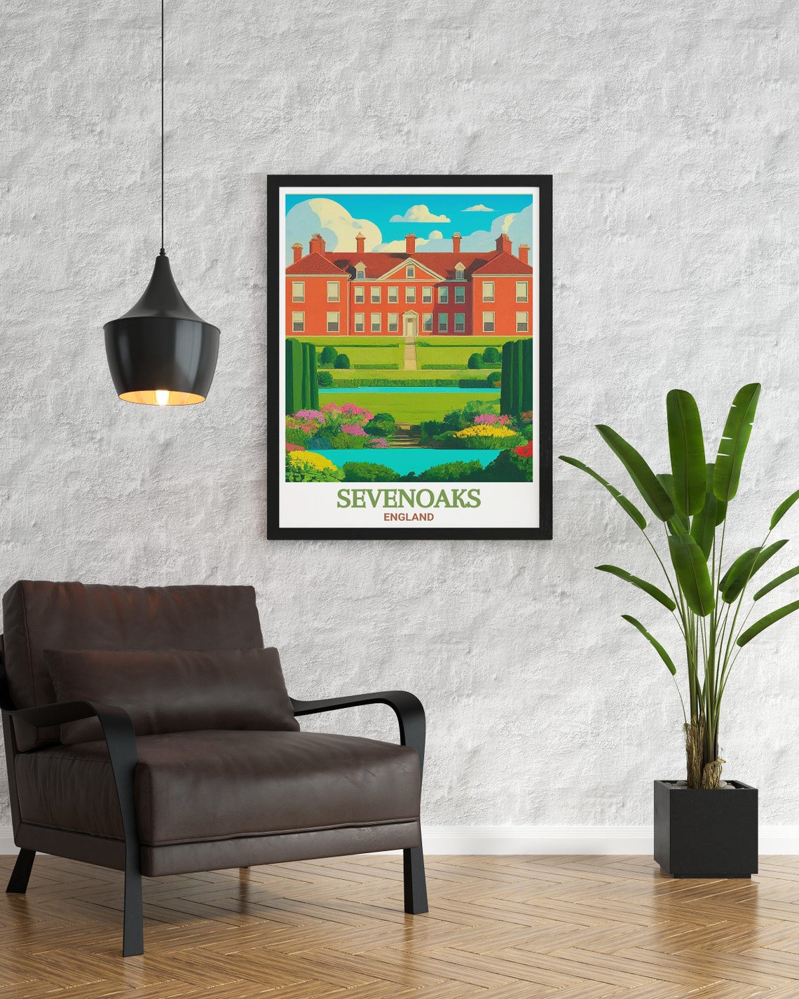 Sevenoaks England Chartwell Manor Formal Gardens Travel Poster - Image 3