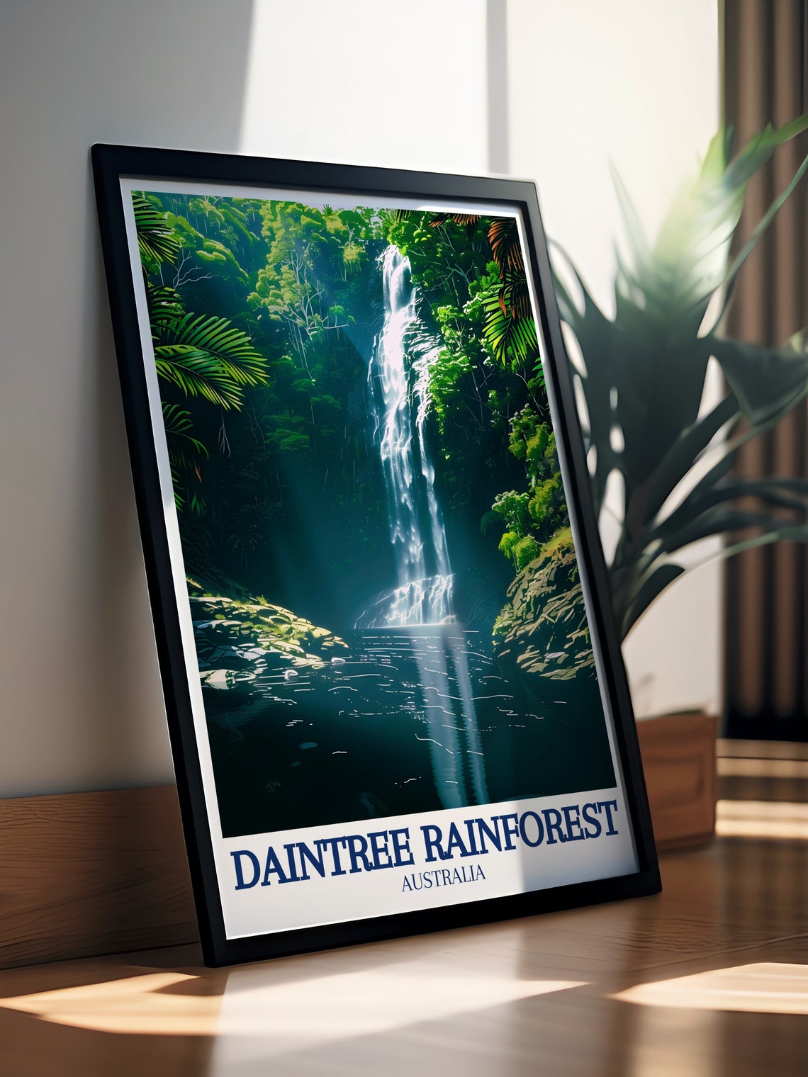 Daintree Rainforest Australia Waterfall Travel Scenery Poster - Image 3