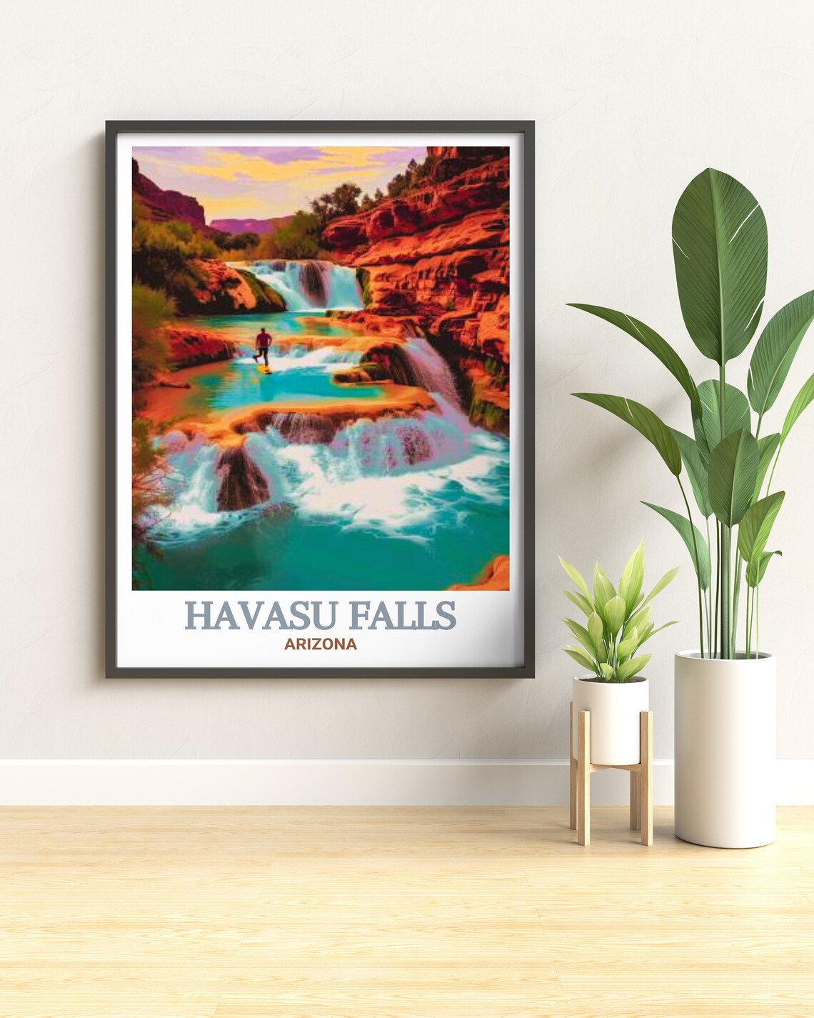 Havasu Falls Arizona Turquoise Cascades Canyon Adventure Travel Poster - Image 2