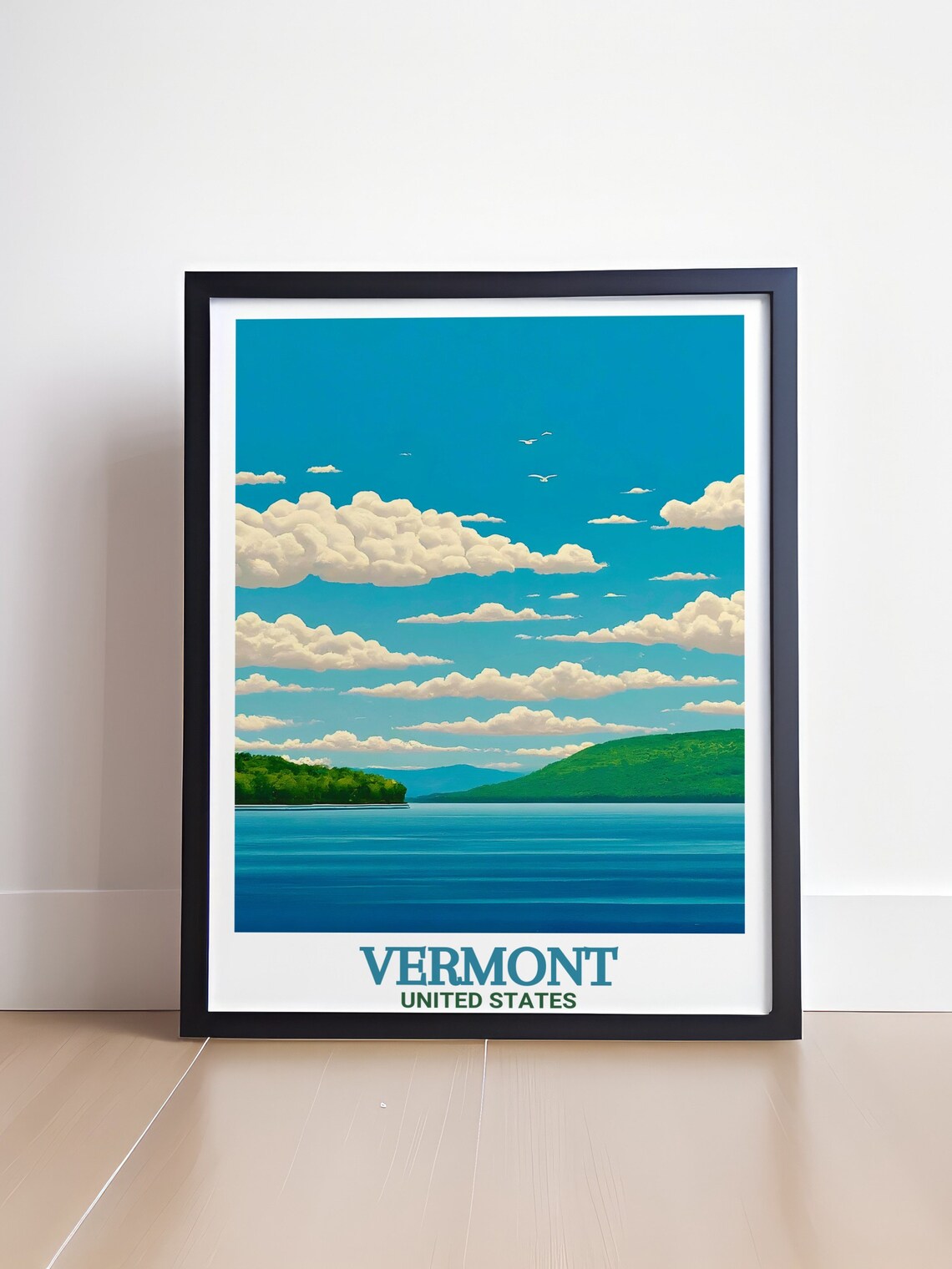 Vermont United States Lake Champlain Summer Lake Scene Poster - Image 4