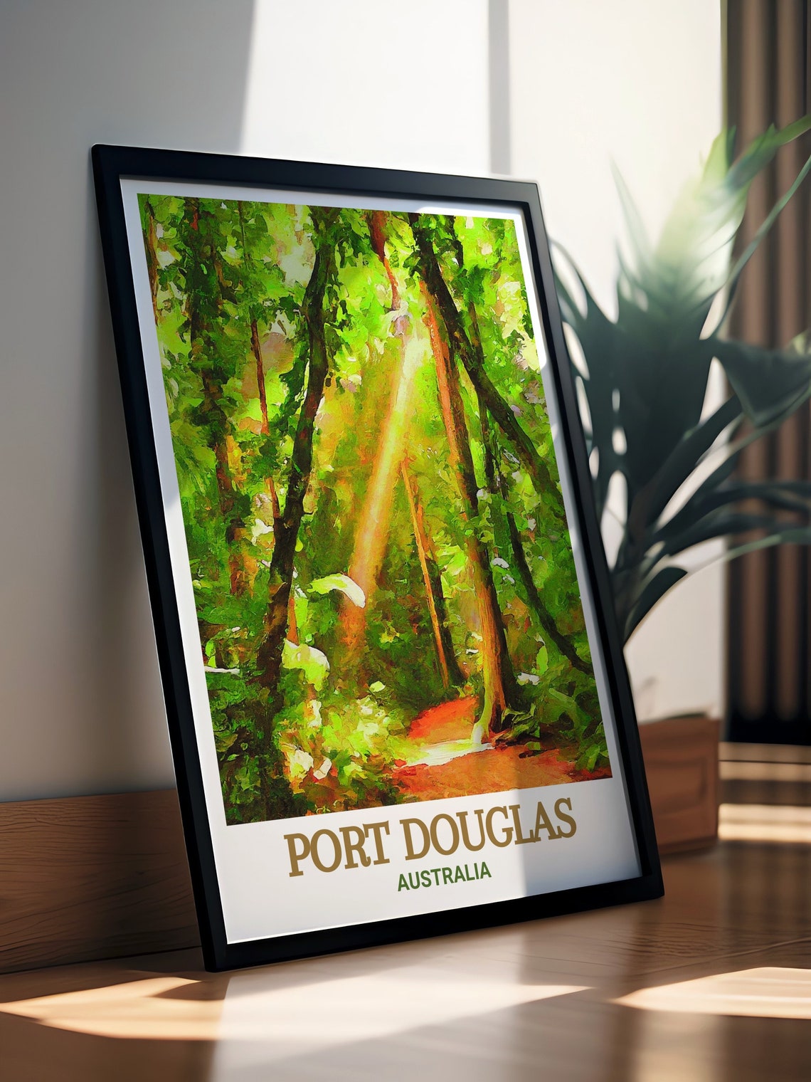 Port Douglas Australia Daintree Forest Sunlit Path View Poster - Image 3