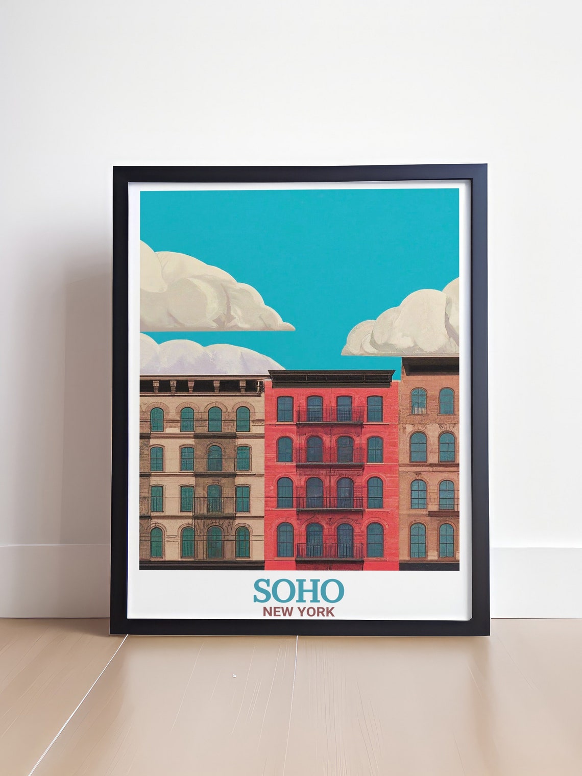 Soho New York Cast Iron District Classic Facades Blue Sky Poster - Image 4