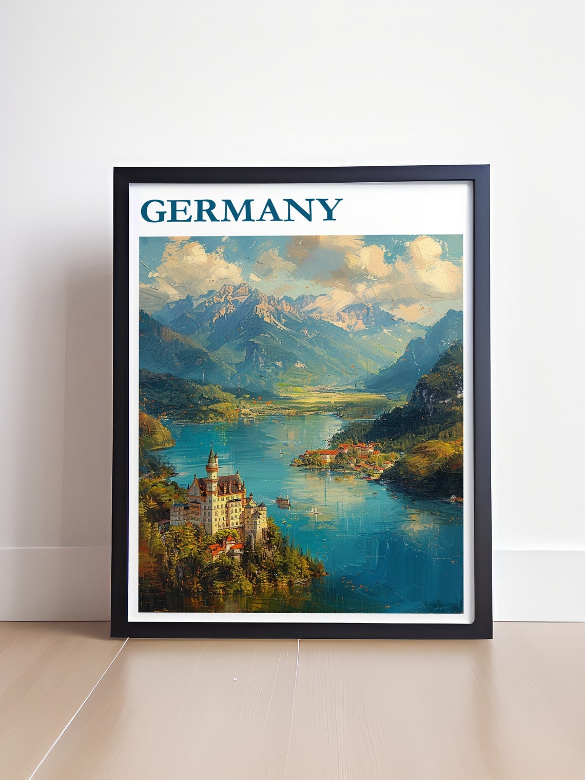 Neuschwanstein Castle Lake Alps Bavaria Germany Travel Poster - Image 4