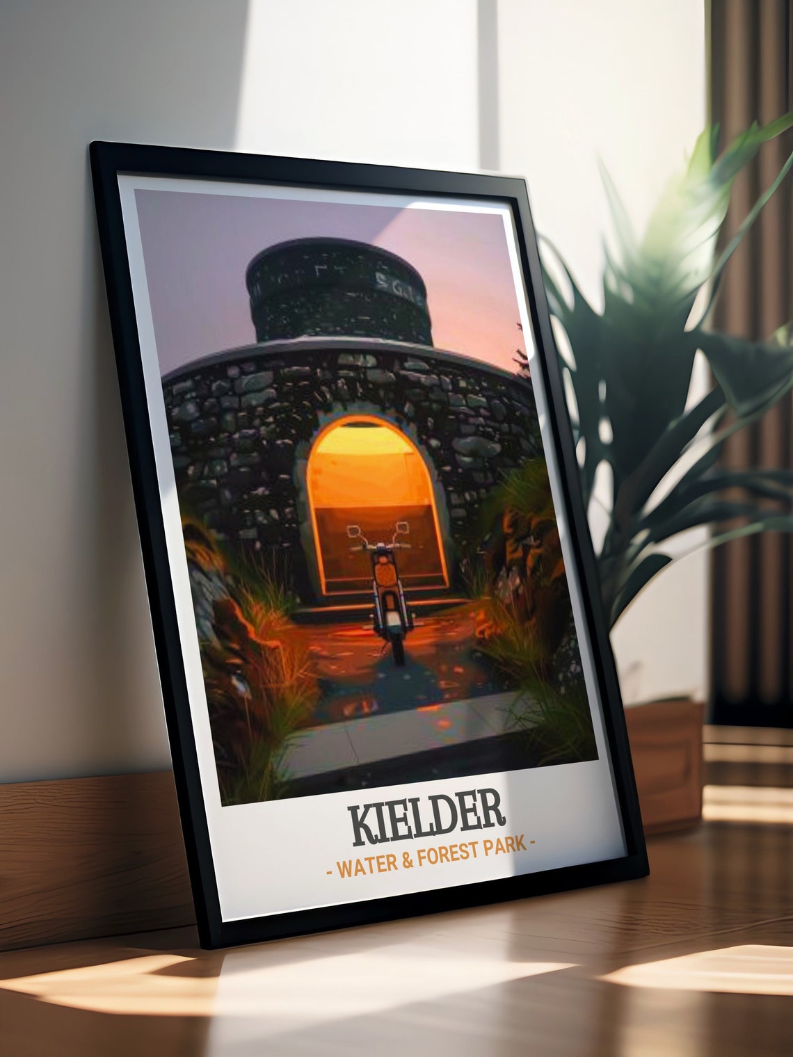 Kielder Water Forest Park Stone Skyspace Dusk Sunset Glow Poster - Image 2