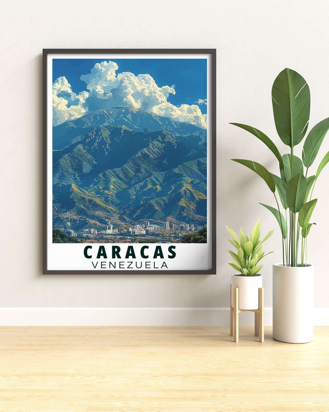 Caracas Avila Mountain Skyline Travel Poster - Image 2