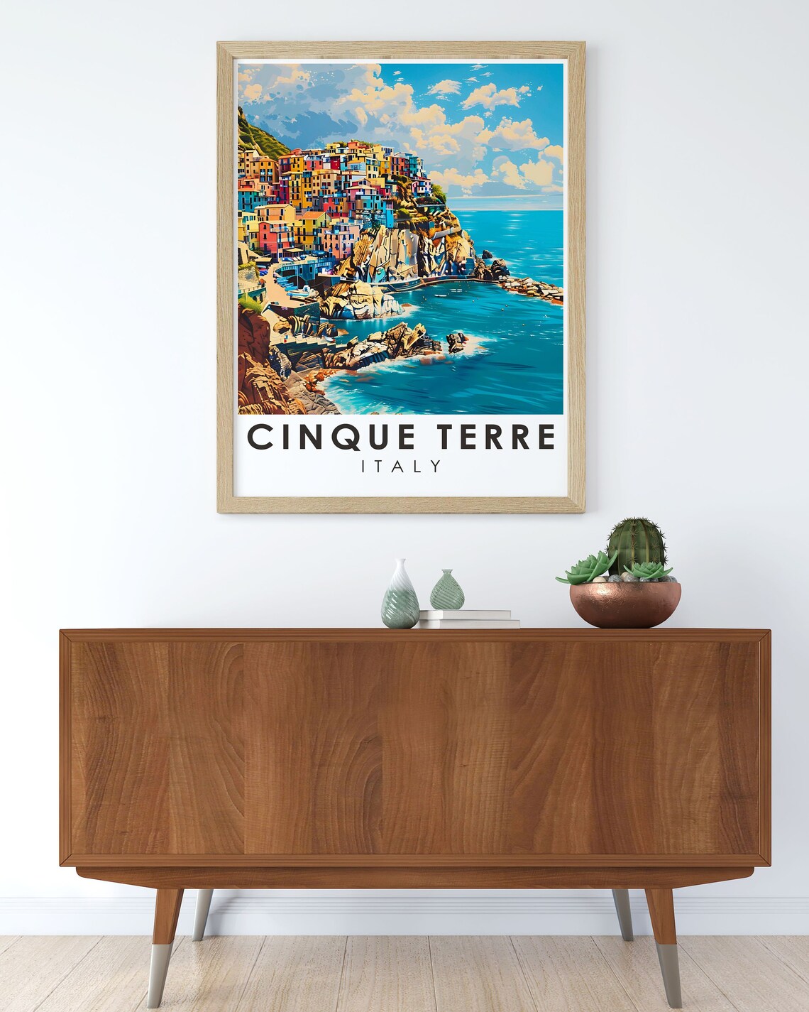 Cinque Terre Italy Colorful Cliffside Fishing Village Travel Poster - Image 2
