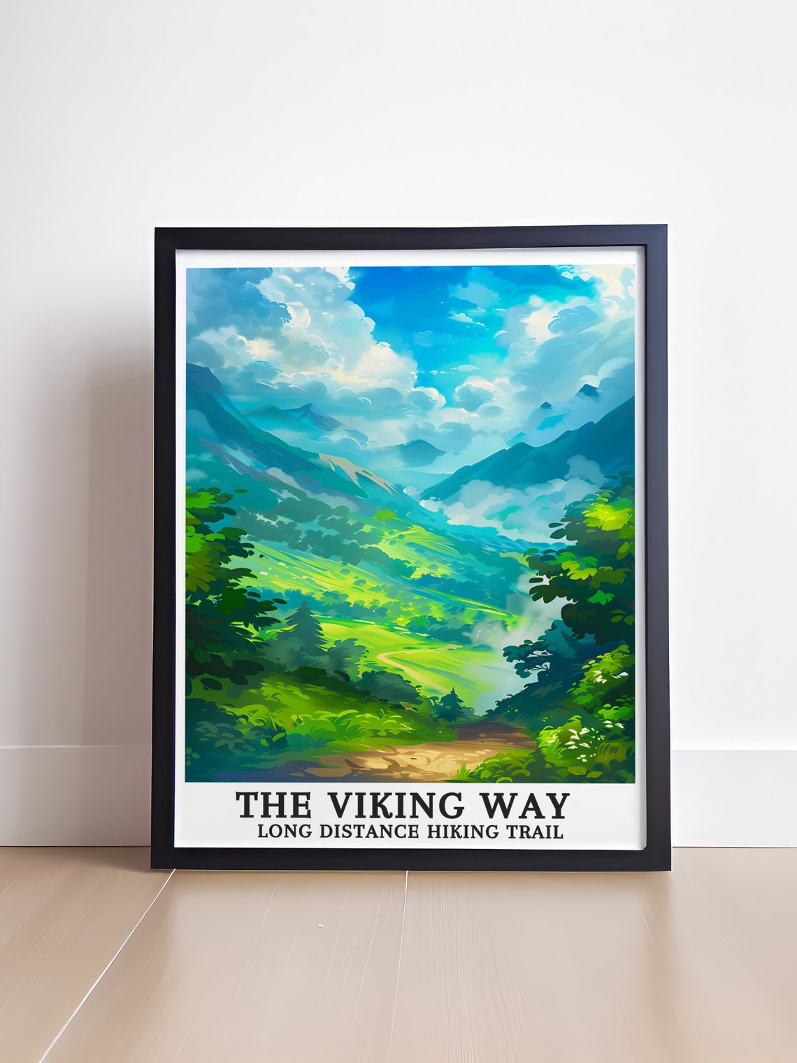 The Viking Way Long Distance Hiking Trail Green Valley Poster - Image 4