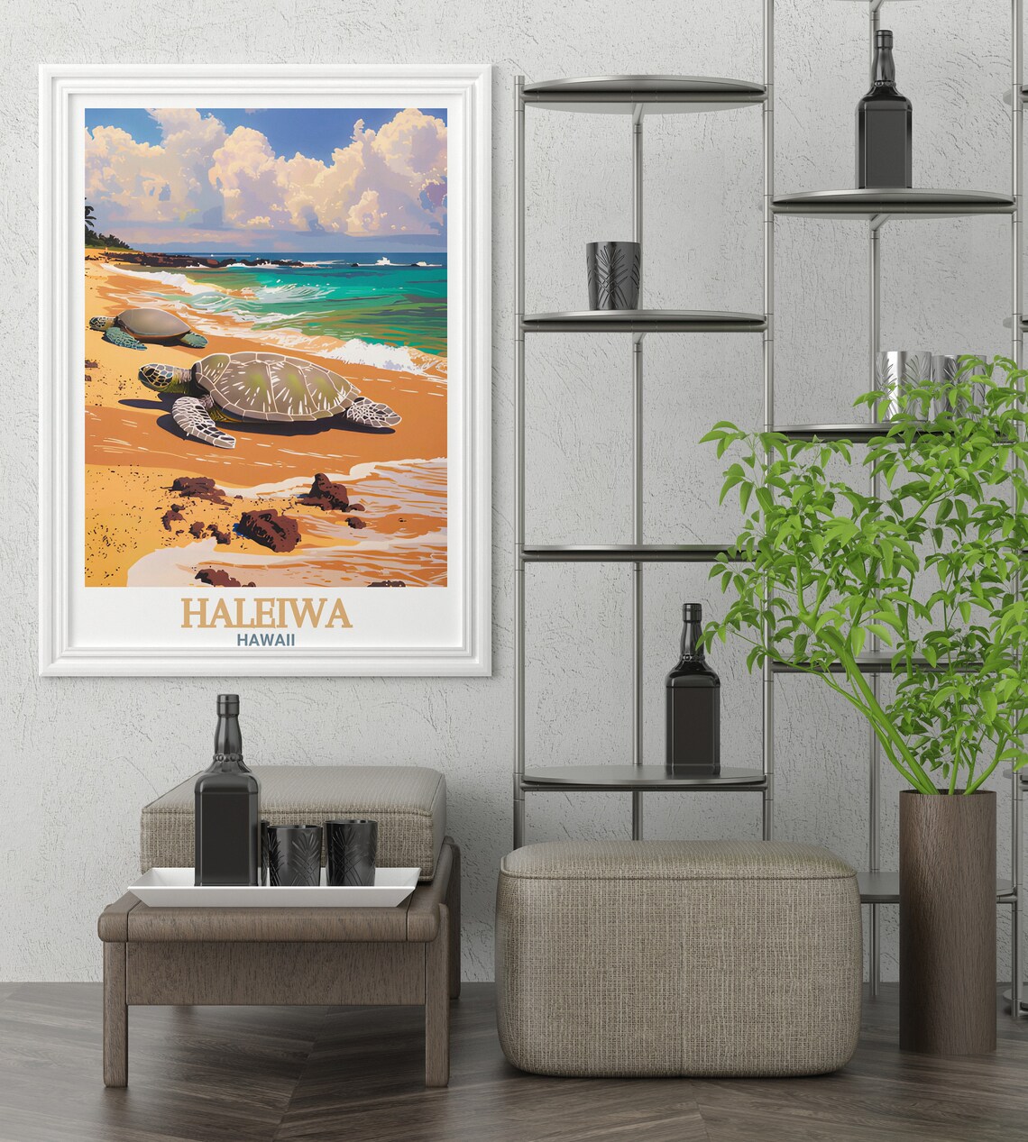 Haleiwa Travel Print Laniakea Beach Turtle Beach Art Laniakea Beach Turtle Beach Prints Laniakea Beach Turtle Beach Decor - Image 3