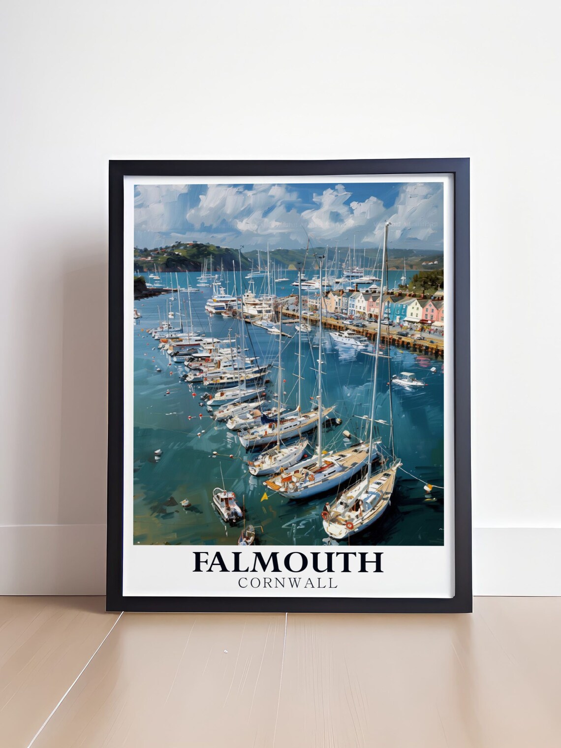 Falmouth Harbour Travel Poster, Wall Decor - Image 4