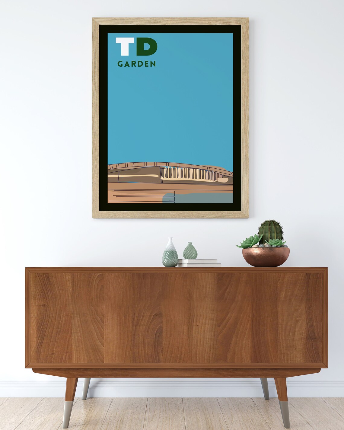 TD Garden Boston Minimalist Arena Celtics Sports Stadium Poster - Image 2