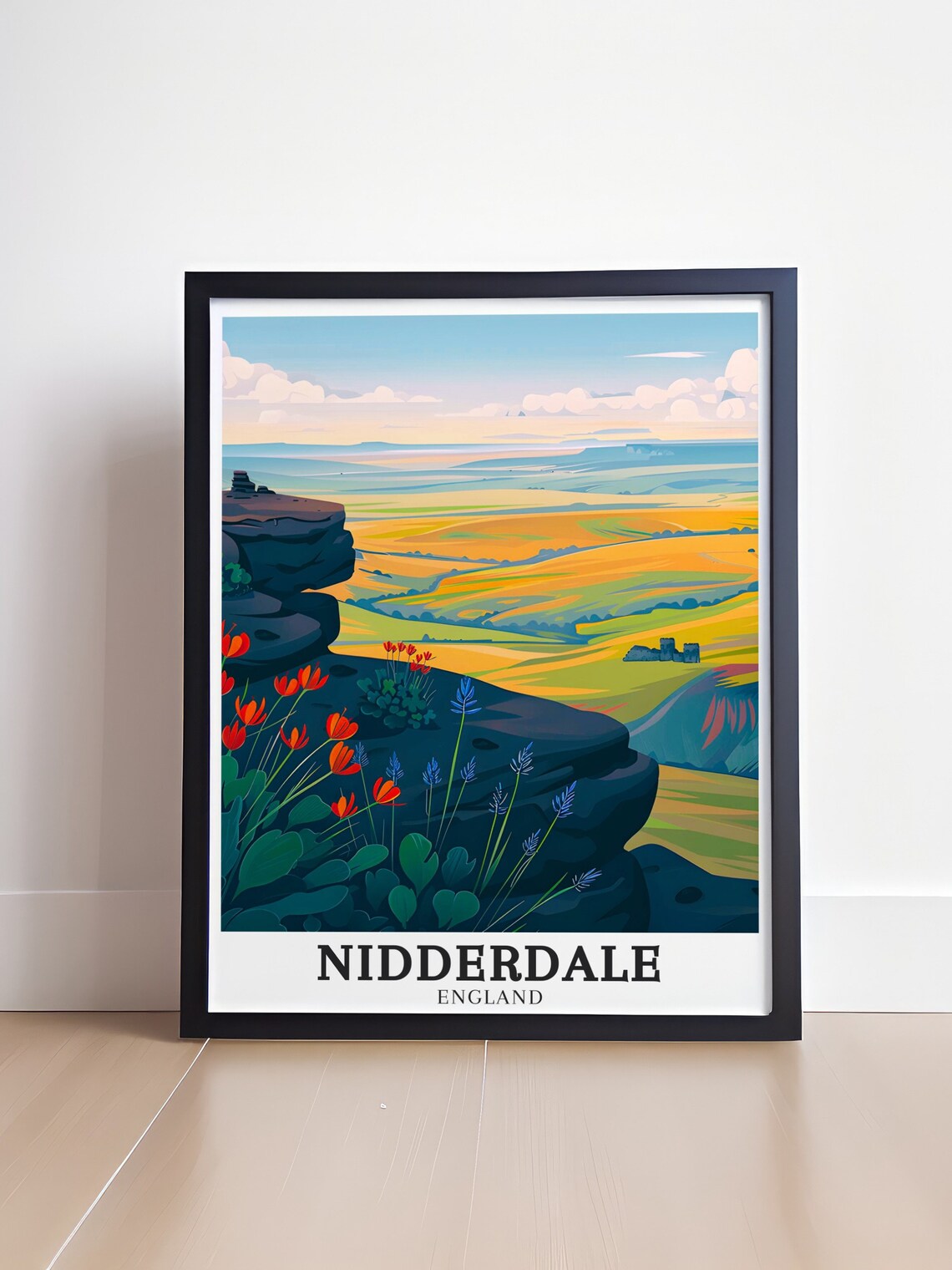 Nidderdale Travel Poster, Yorkshire Dales Route - Image 4