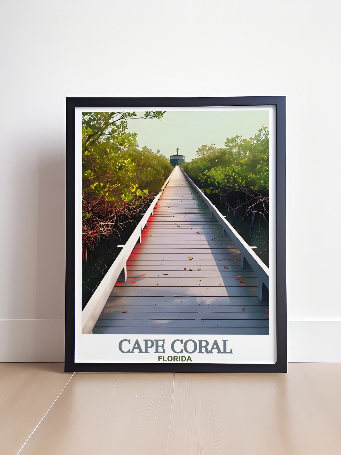 Glover Bight Trail Boardwalk Mangroves Cape Coral Florida Poster - Image 4