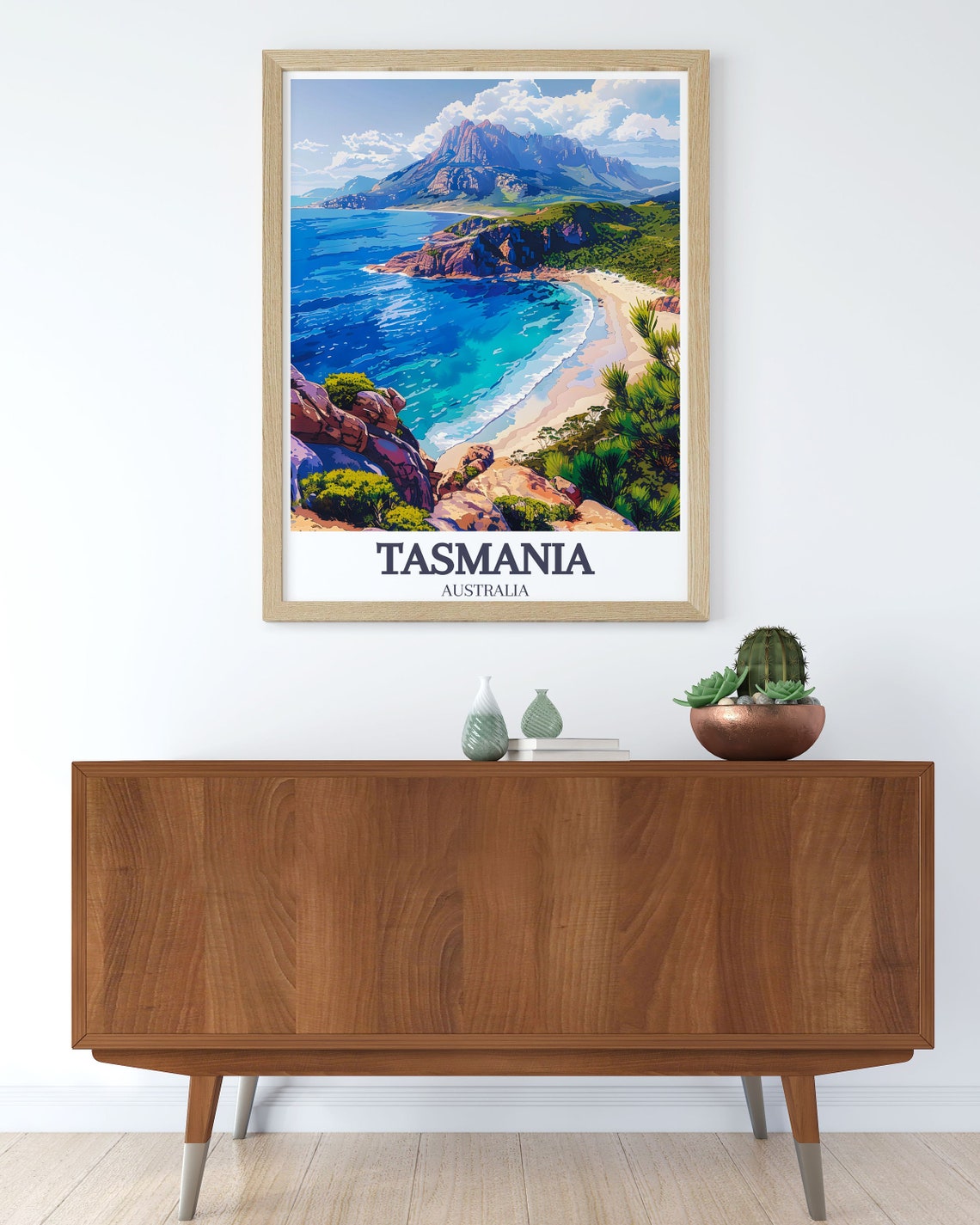 Tasmania Wineglass Bay Turquoise Coast Australia Travel Poster - Image 2
