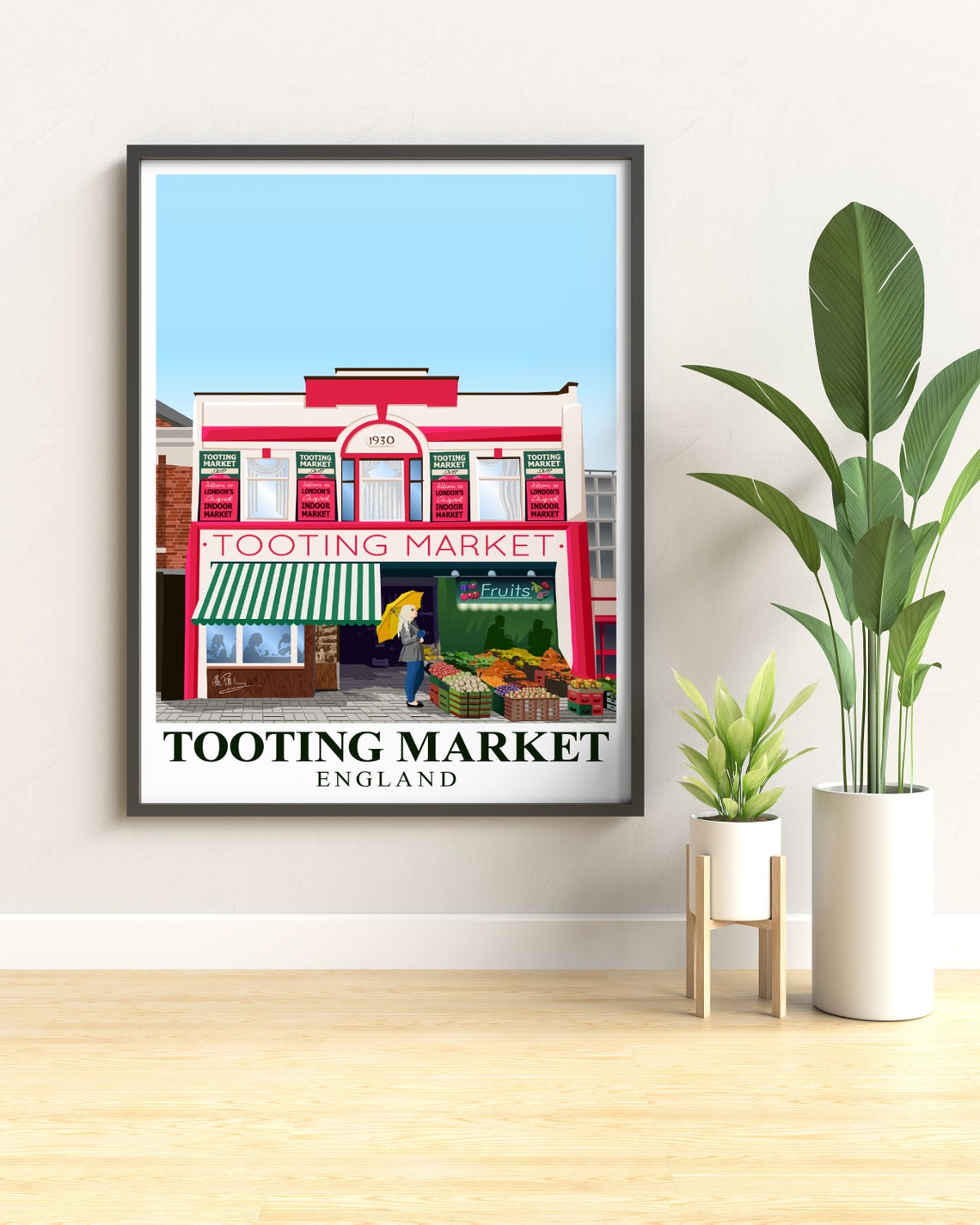 Tooting Market Travel Poster Tooting Market Wall Art Tooting Market Poster South London Decor London Travel Print London Artwork - Image 3