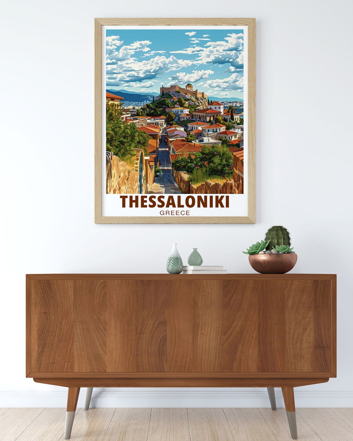 Thessaloniki Ano Poli Hilltop Fortress Old Town Greece Poster - Image 2