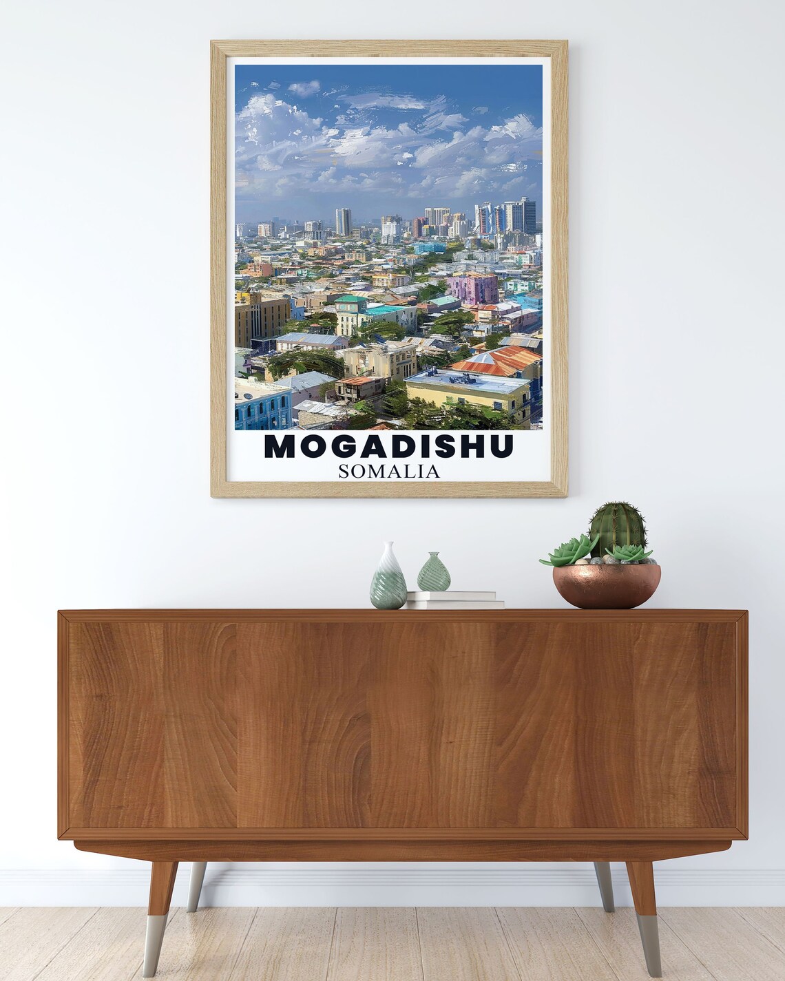 Mogadishu Somalia City Skyline Colorful Urban Landscape Travel Poster - Image 2