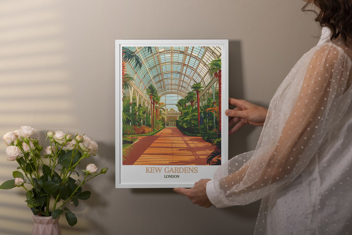 Kew Gardens Temperate House Palm Greenhouse Interior London Poster - Image 3