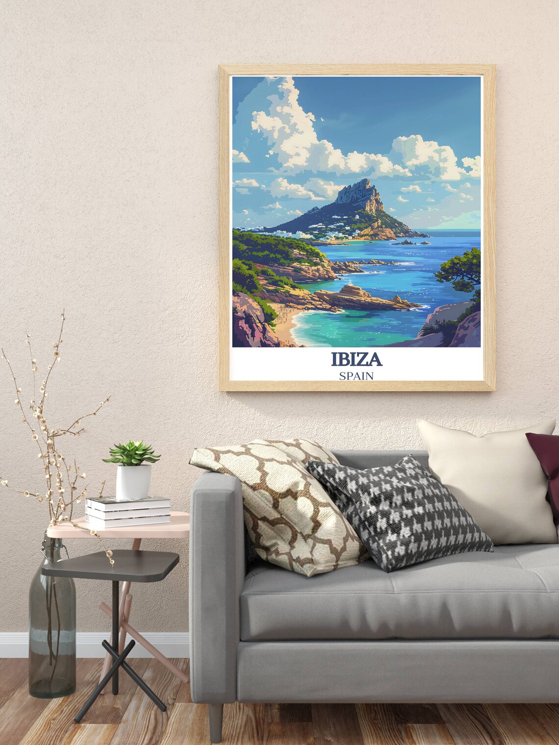 Ibiza Es Vedra Rock Island Turquoise Coast Spain Travel Poster - Image 3