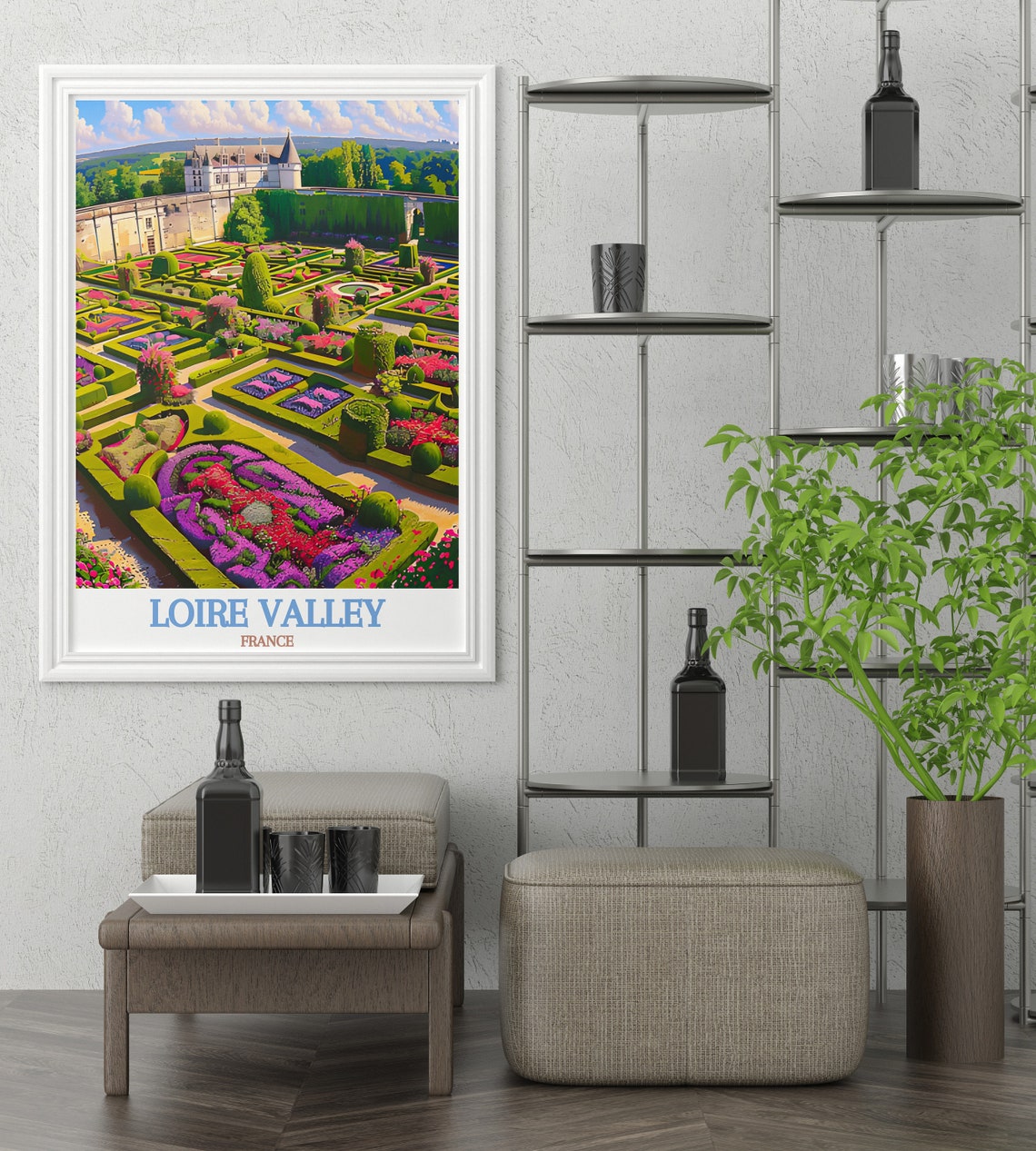 Loire Valley Travel Poster Chteau De Villandry Posters Chteau De Villandry Art Print Loire Valley Art France Wall Art - Image 2