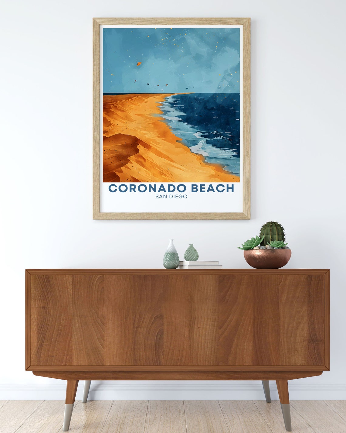 Coronado Beach San Diego Golden Sand Shoreline Travel Poster - Image 2